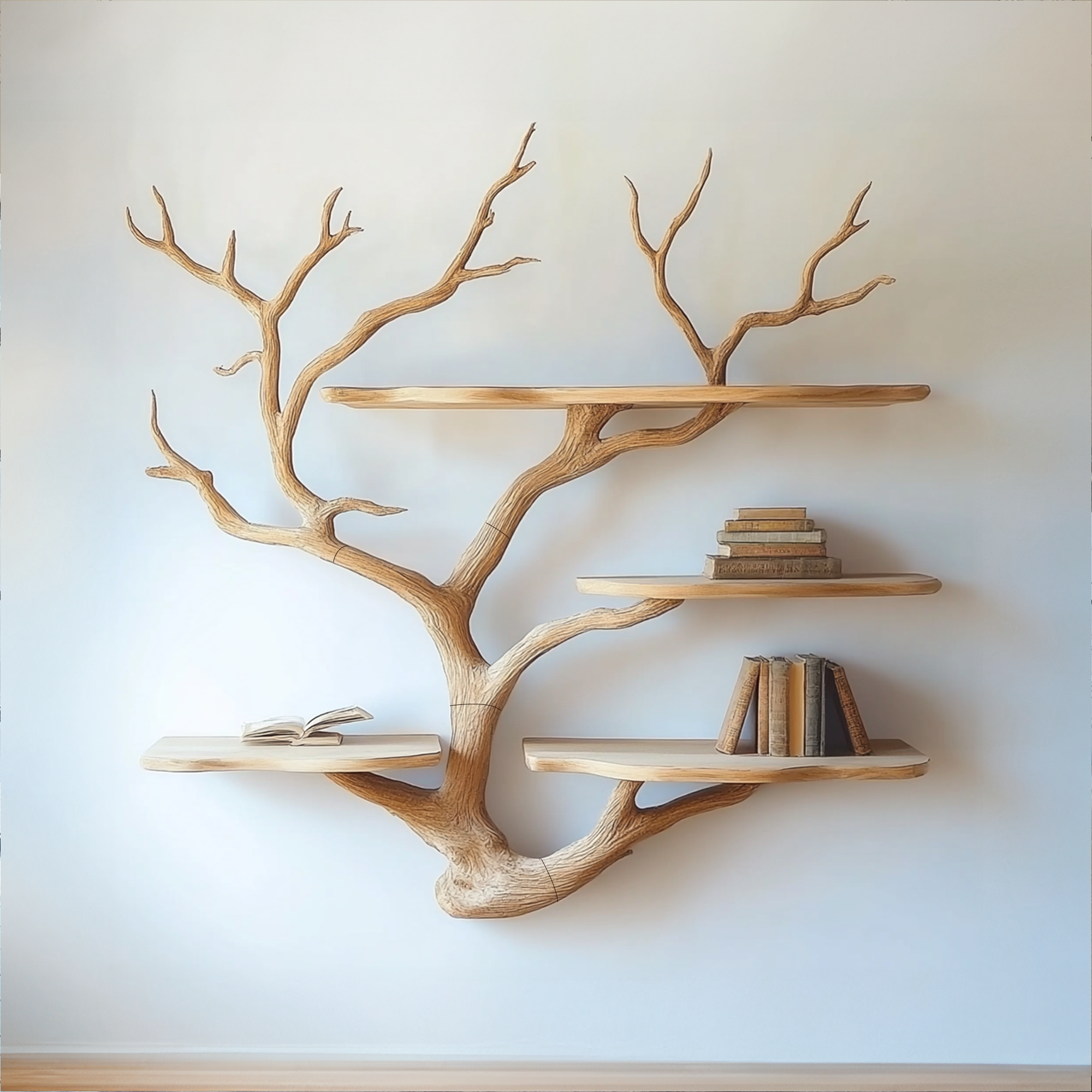 Sculptural Tree Wall Shelf Living Room And Studio SINLKITBS105