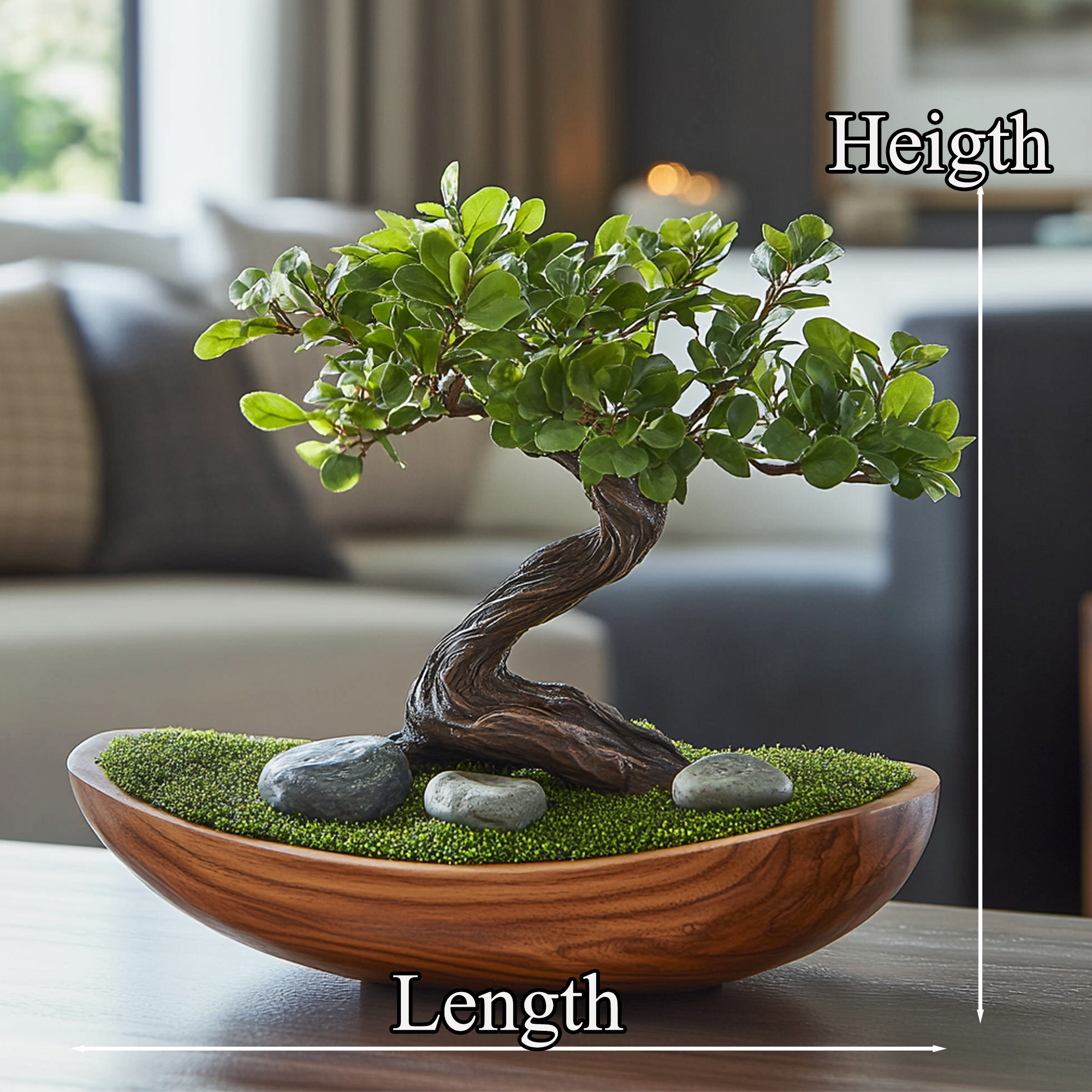 Artificial Bonsai Driftwood Bonsai Driftwood Moss Bonsai SINLBD020