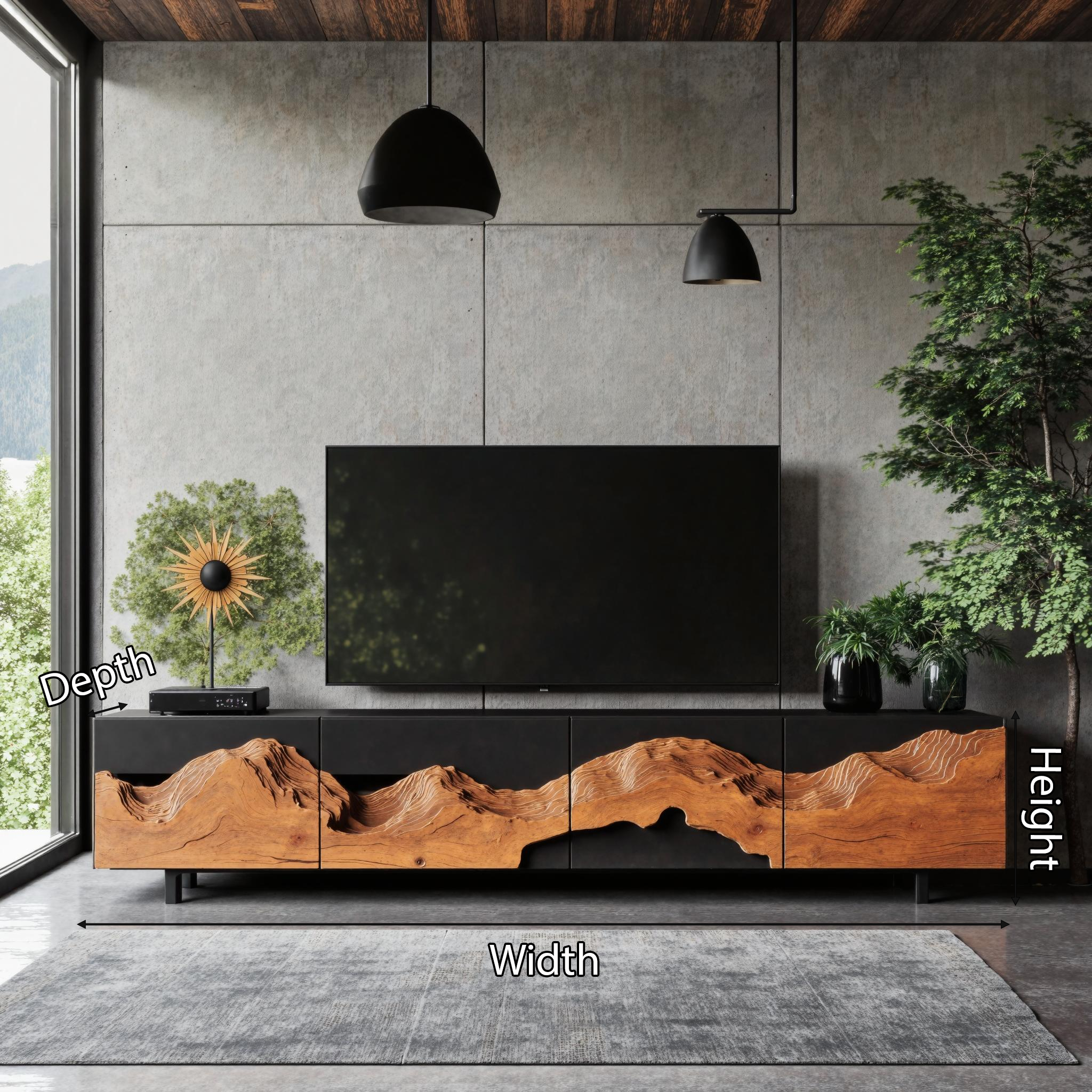 Rustic Wooden TV Cabinet For Living Room Setup SILDTTNTVC039