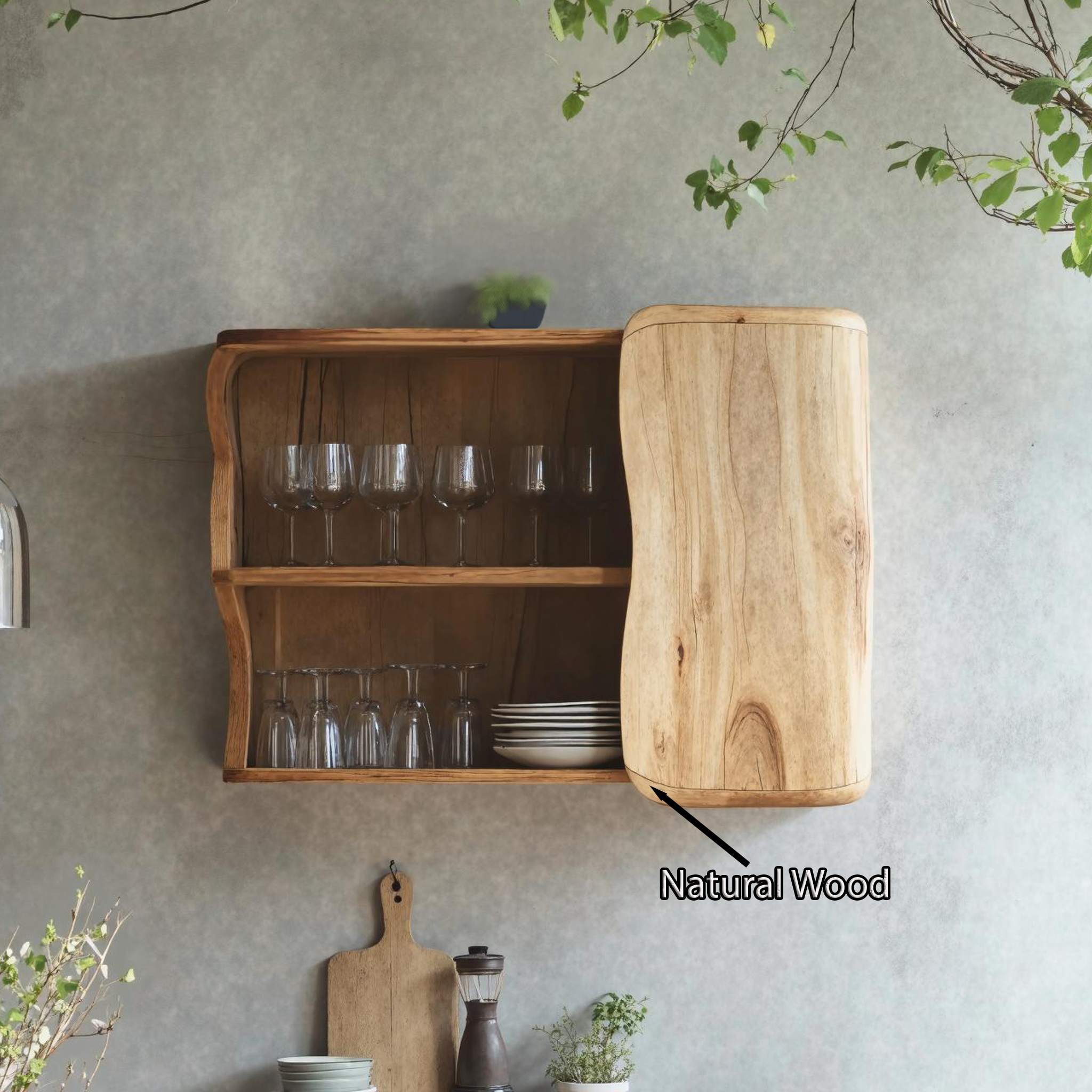 Farmhouse Wooden Kitchen Cabinet For Kitchen SILDTKC007