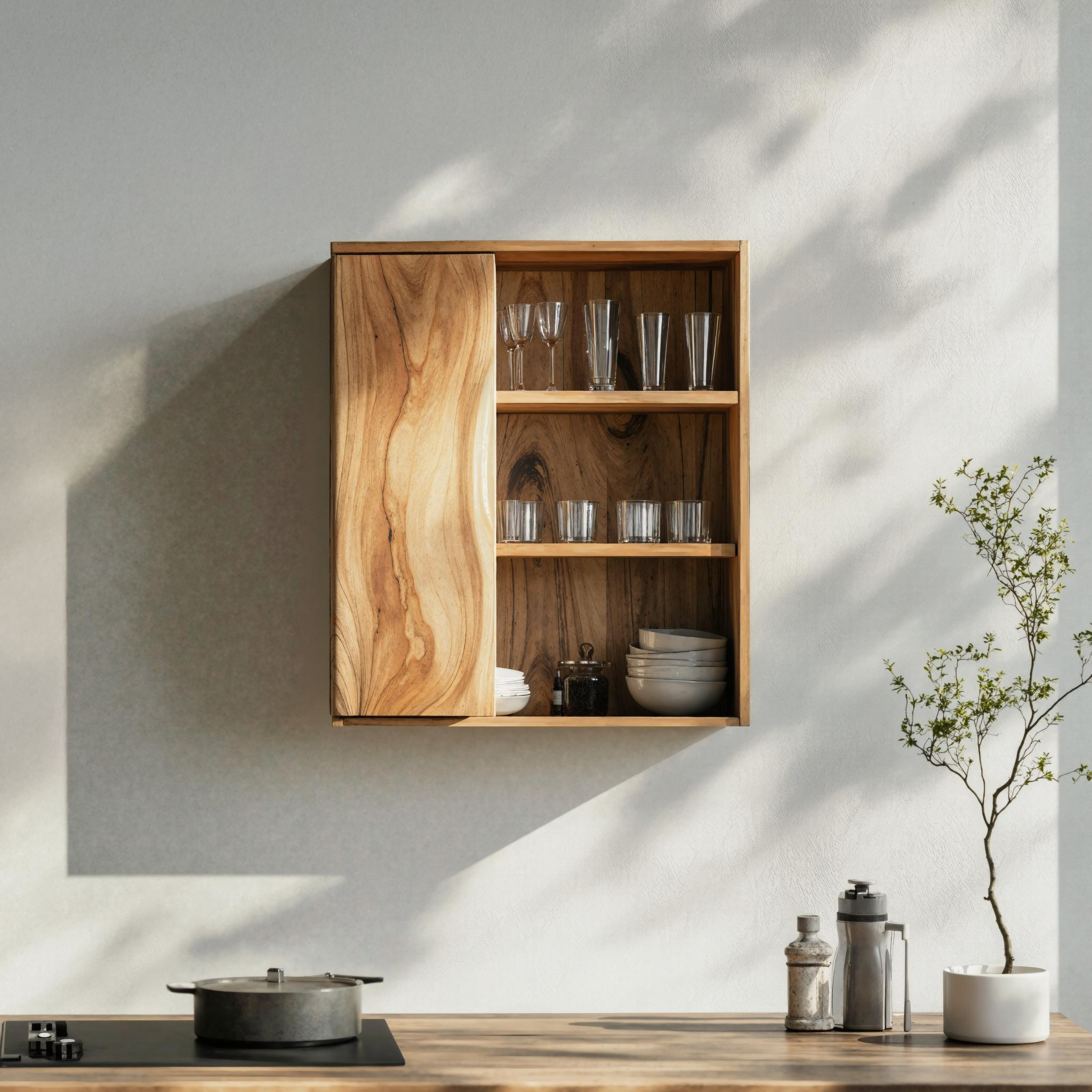 Rustic Solid Wood Kitchen Storage For Kitchen Design SILDTKC006