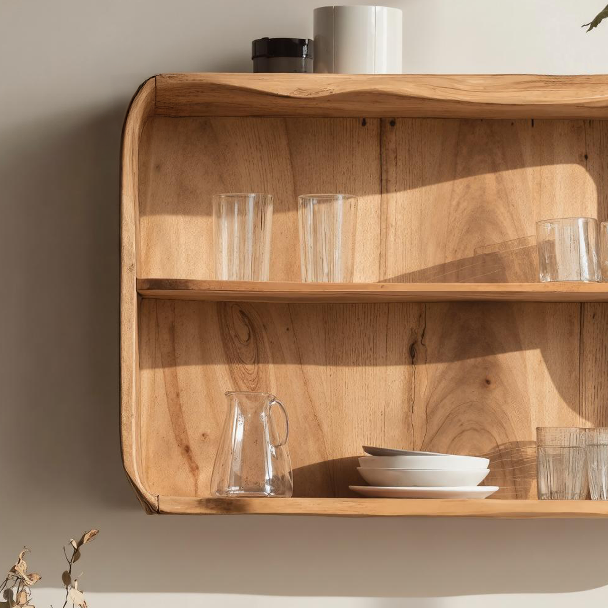 Mid Century Wooden Kitchen Cabinet For Kitchen SILDTKC001