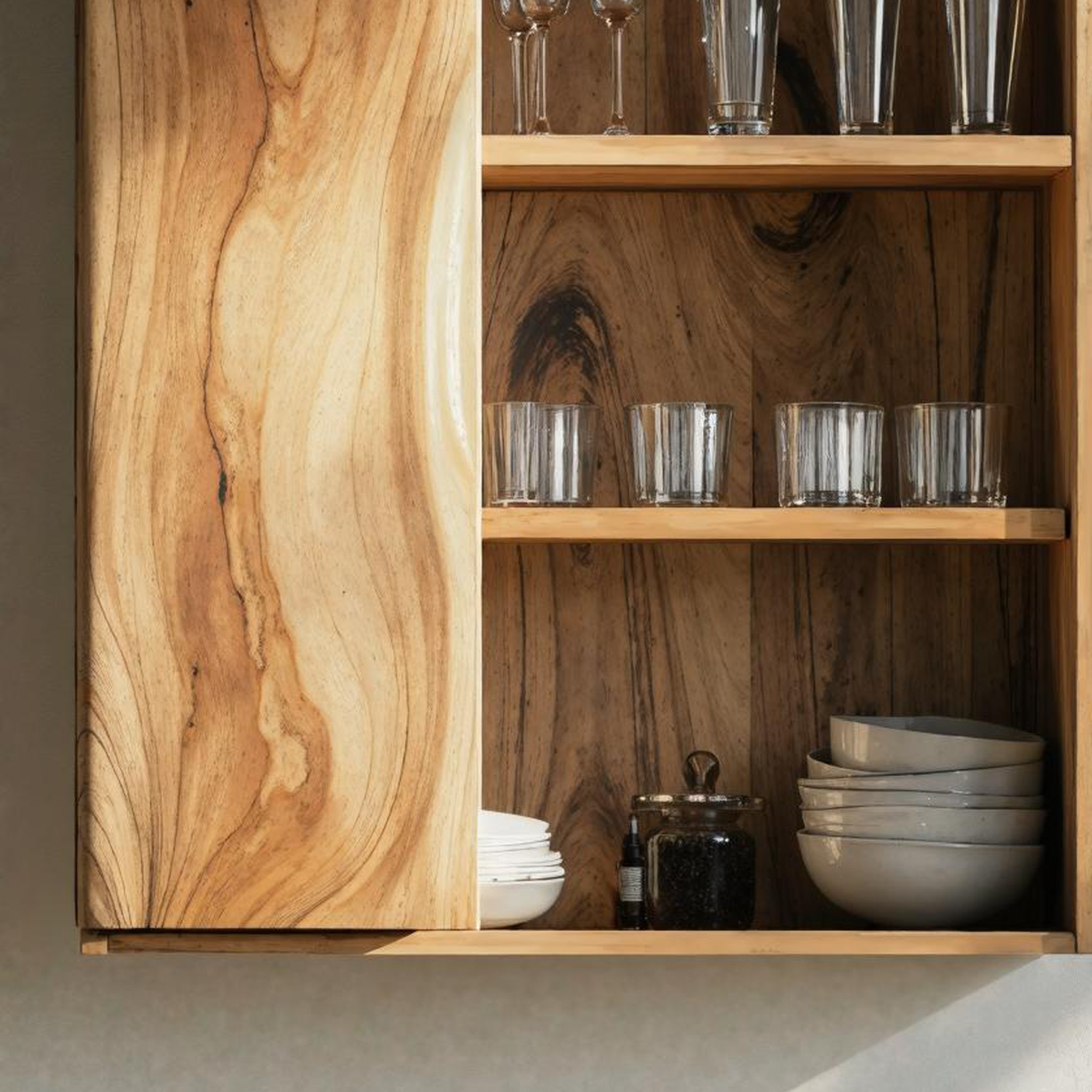 Rustic Solid Wood Kitchen Storage For Kitchen Design SILDTKC006