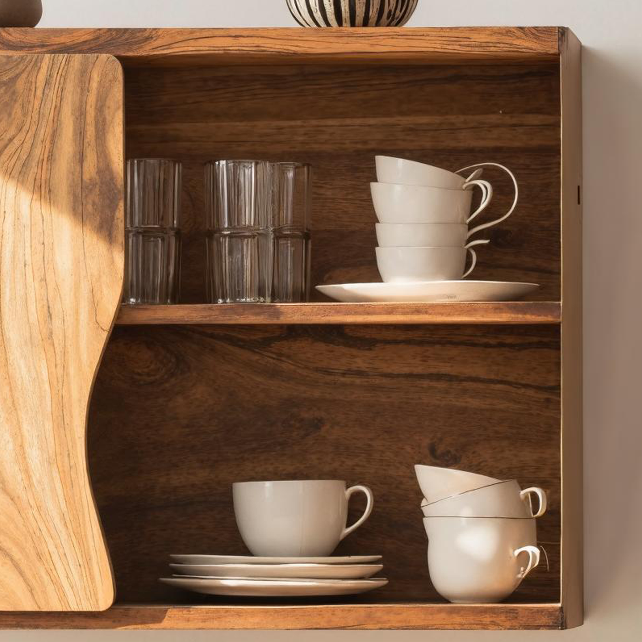 Mid Century Wooden Kitchen Cabinet For Furniture Decor SILDTKC009