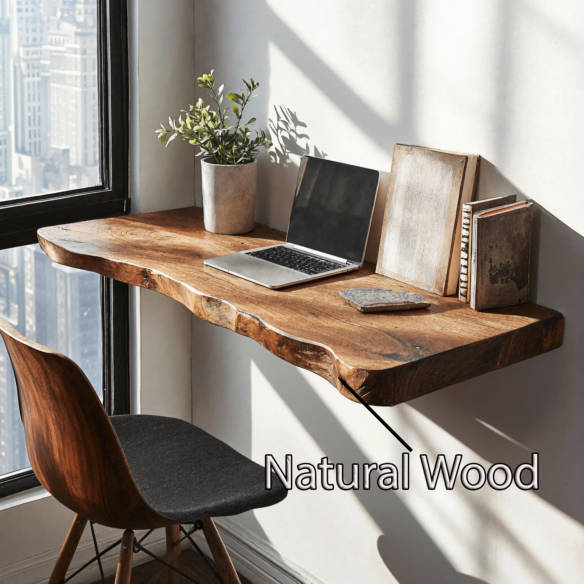Rustic Wooden Floating Table For Practical Furniture Choices SILDTFLD026