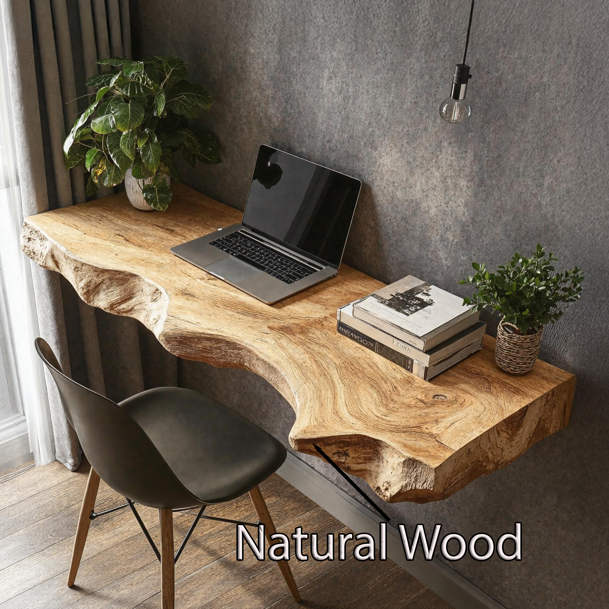 Vintage Wooden Floating Table For Aesthetic Furniture Display SILDTTRFLD001