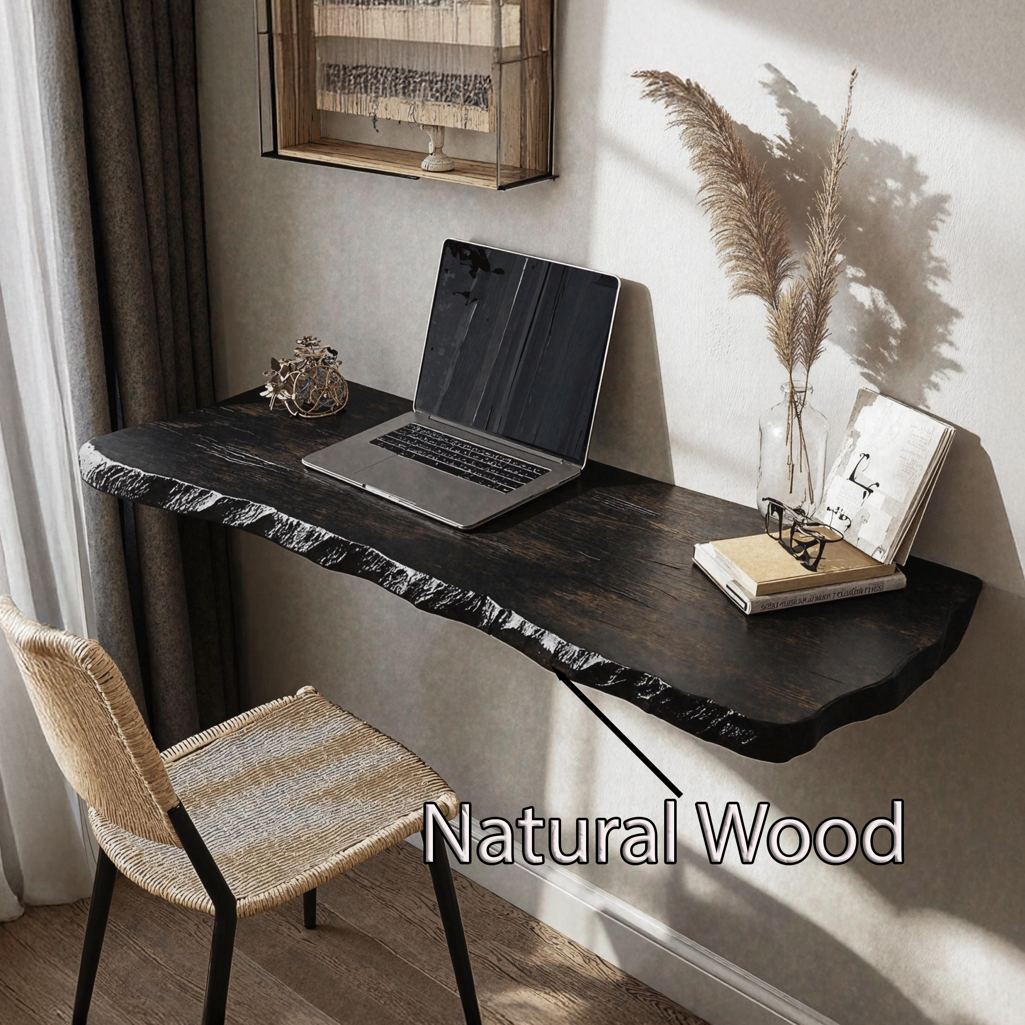 Vintage Wooden Floating Table For Elegant Living Room Setup SILDTFLD012