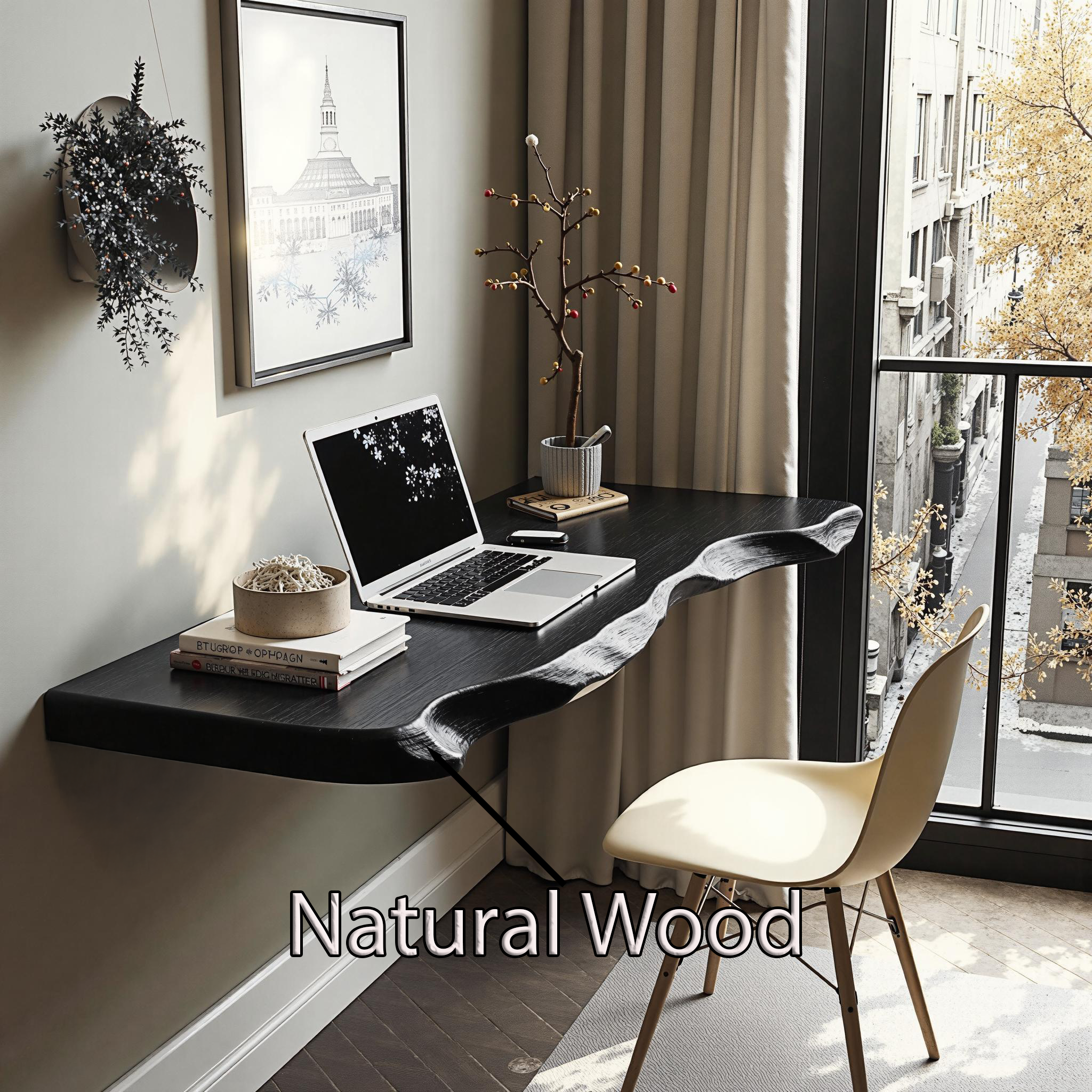 Vintage Wooden Floating Table For Home Interior Styling SILDTFLD008