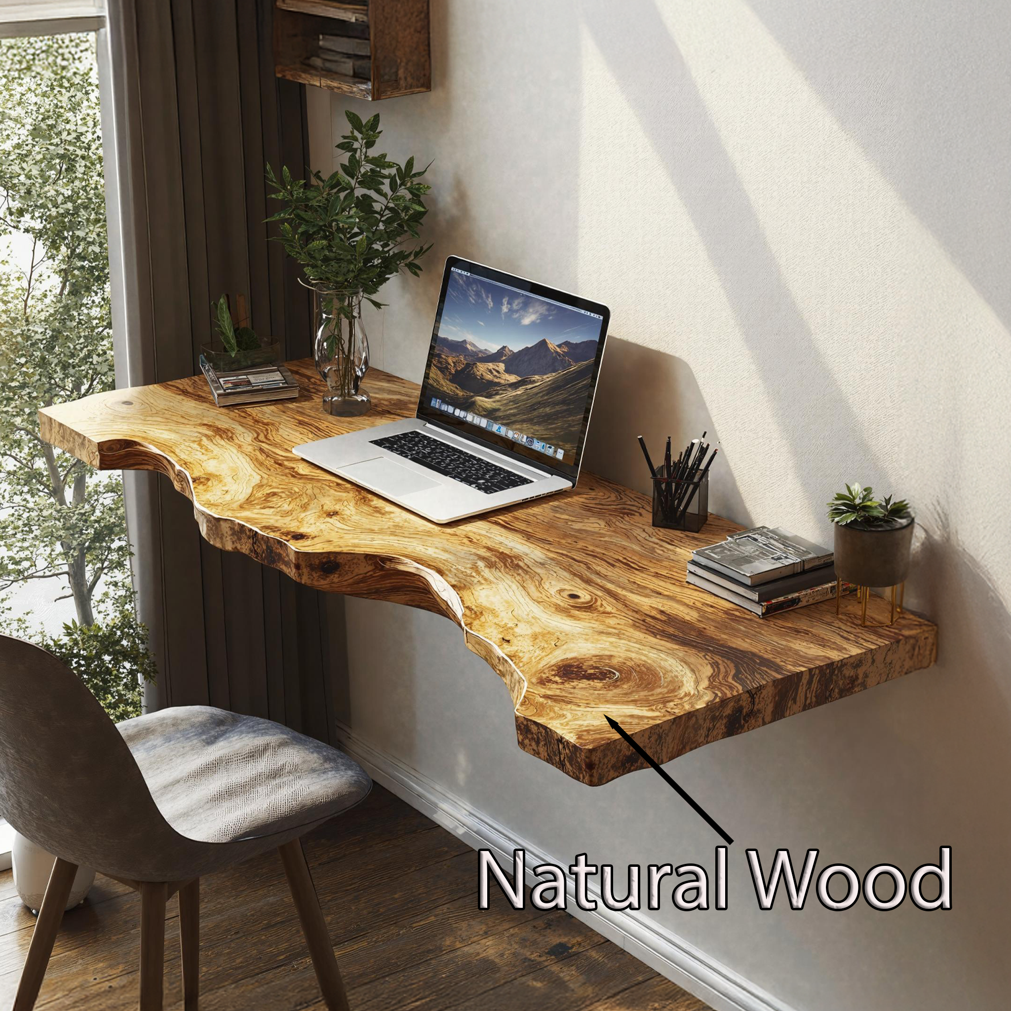 Vintage Wooden Floating Table For Classic Interior Refinement SILDTFLD024