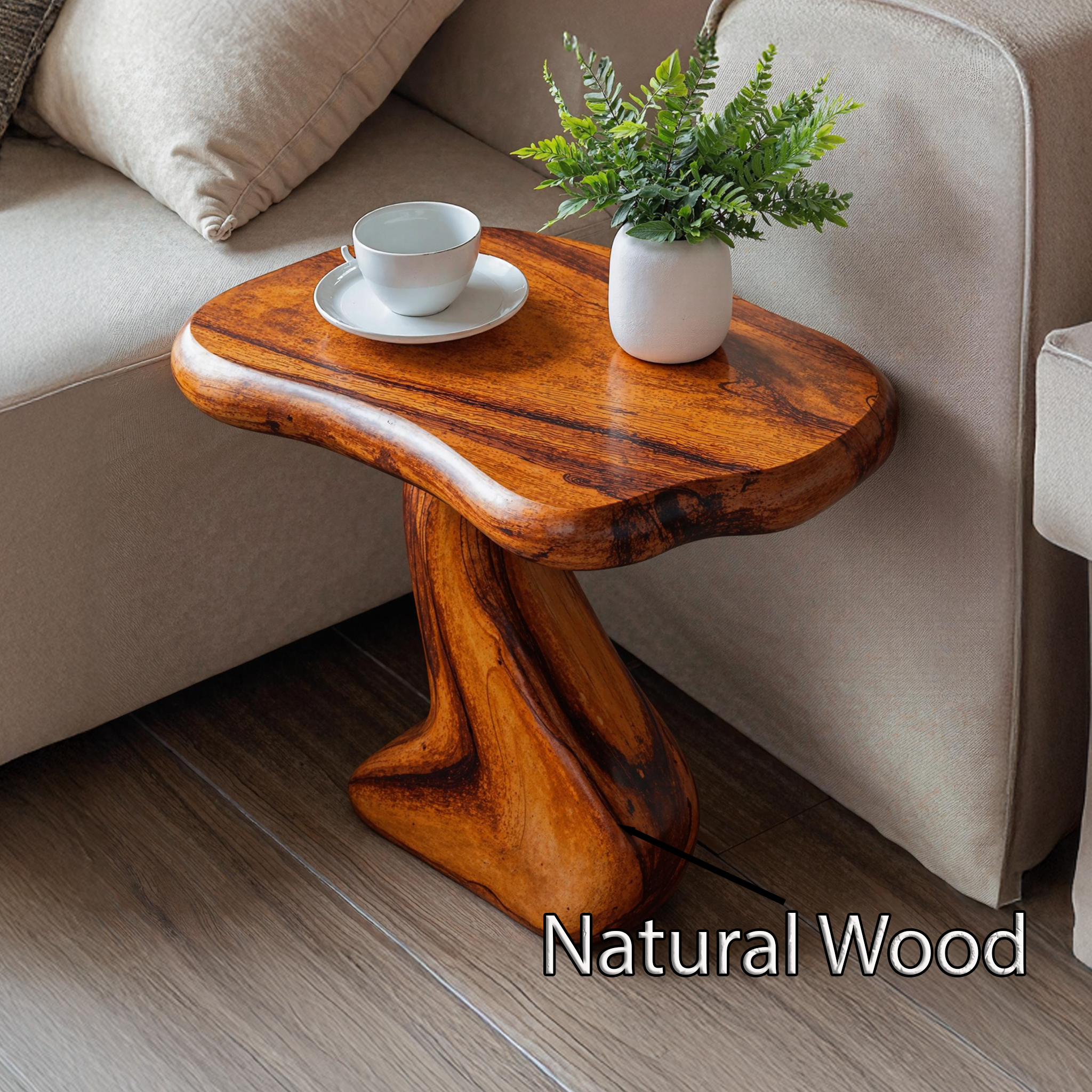 Farmhouse Wooden End Table For Cozy Furniture Decor SILDTEN121