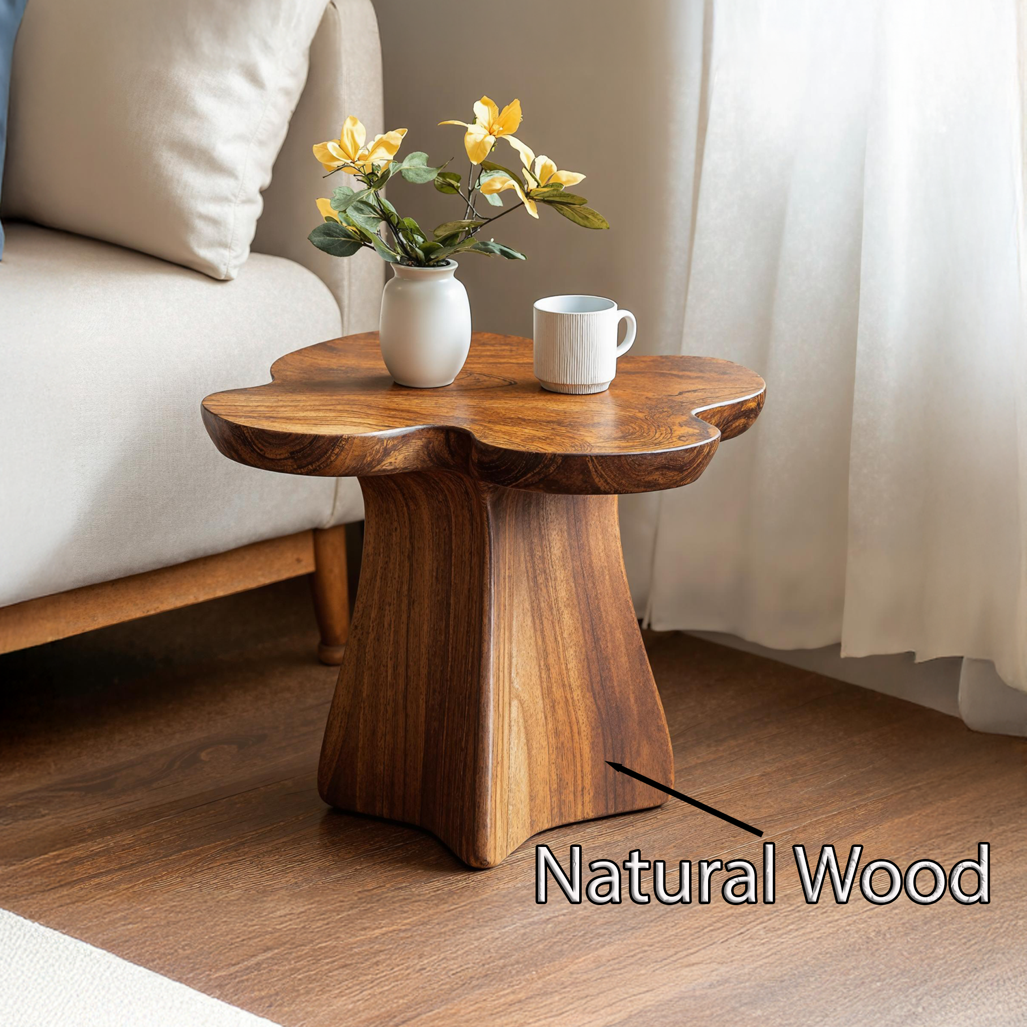 Rustic Solid Wood End Table For Entryway Decor Ideas SILDTEN120