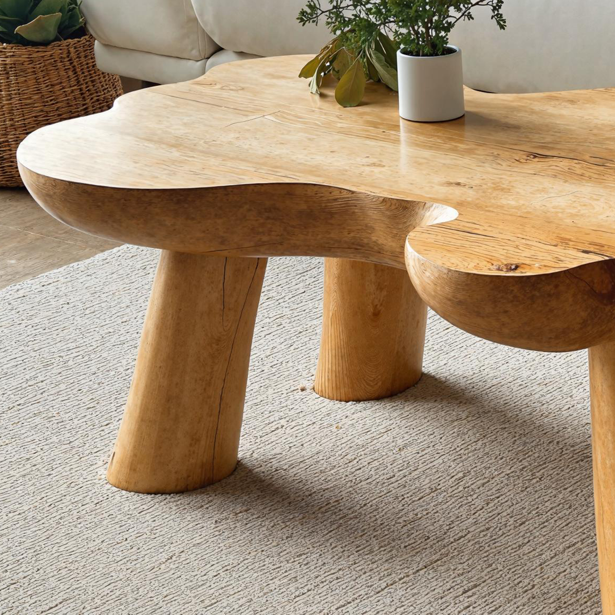 Handcrafted Wood Coffee Table For Rustic Decor SILDTCF092