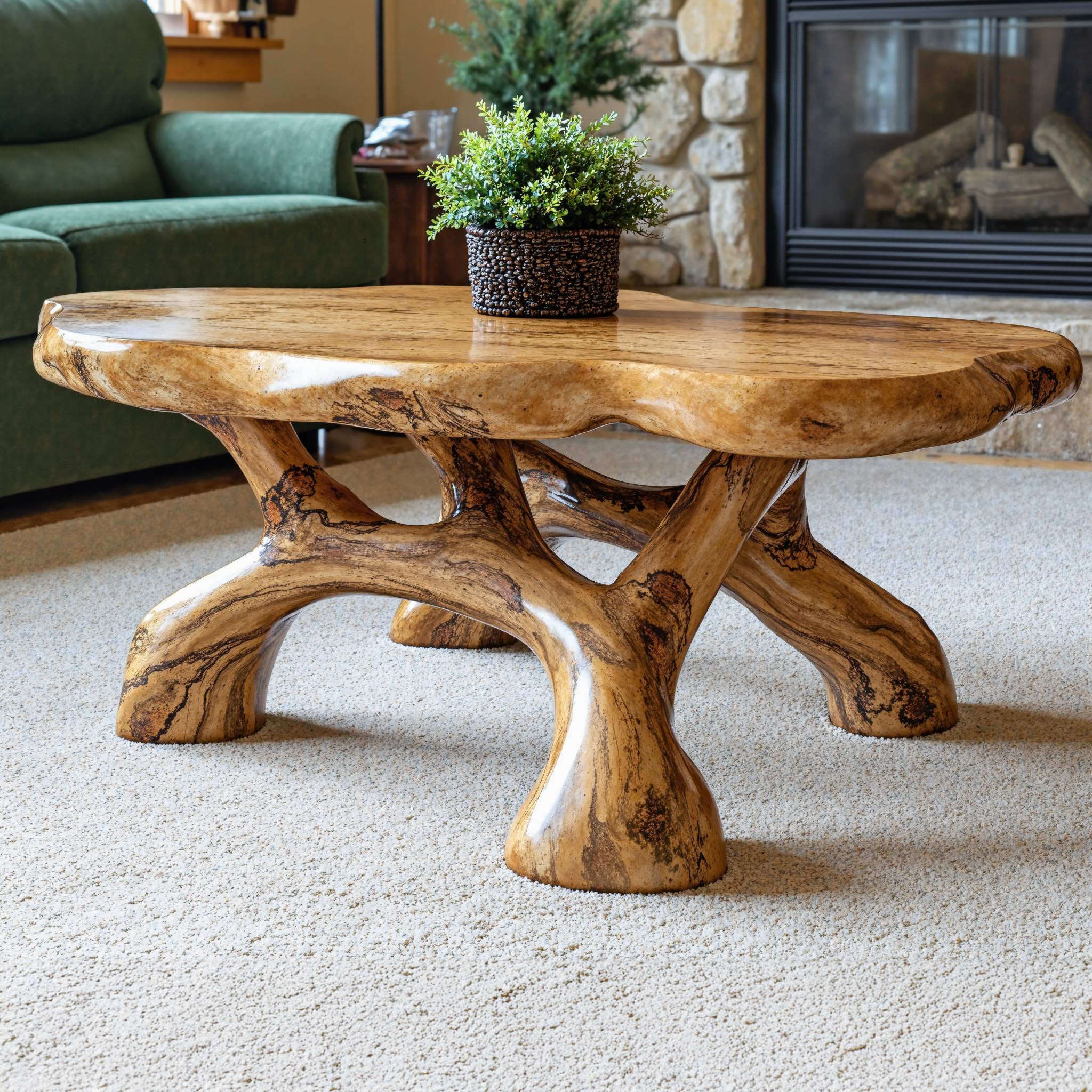 Rustic Wood Coffee Table For Living Room SILDTCF052