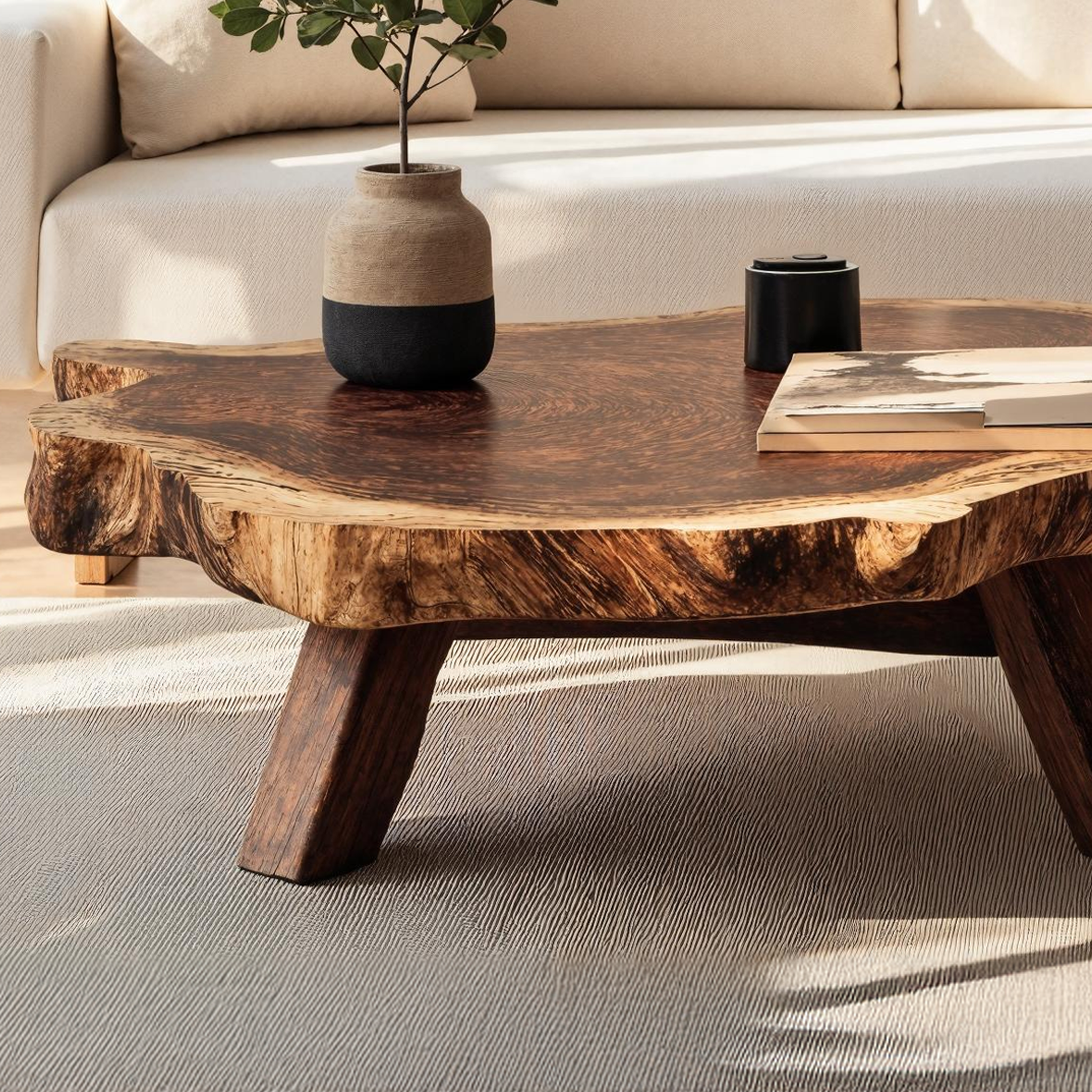 Handcrafted Wood Table For Timeless Living Decor SILDTTRCF013