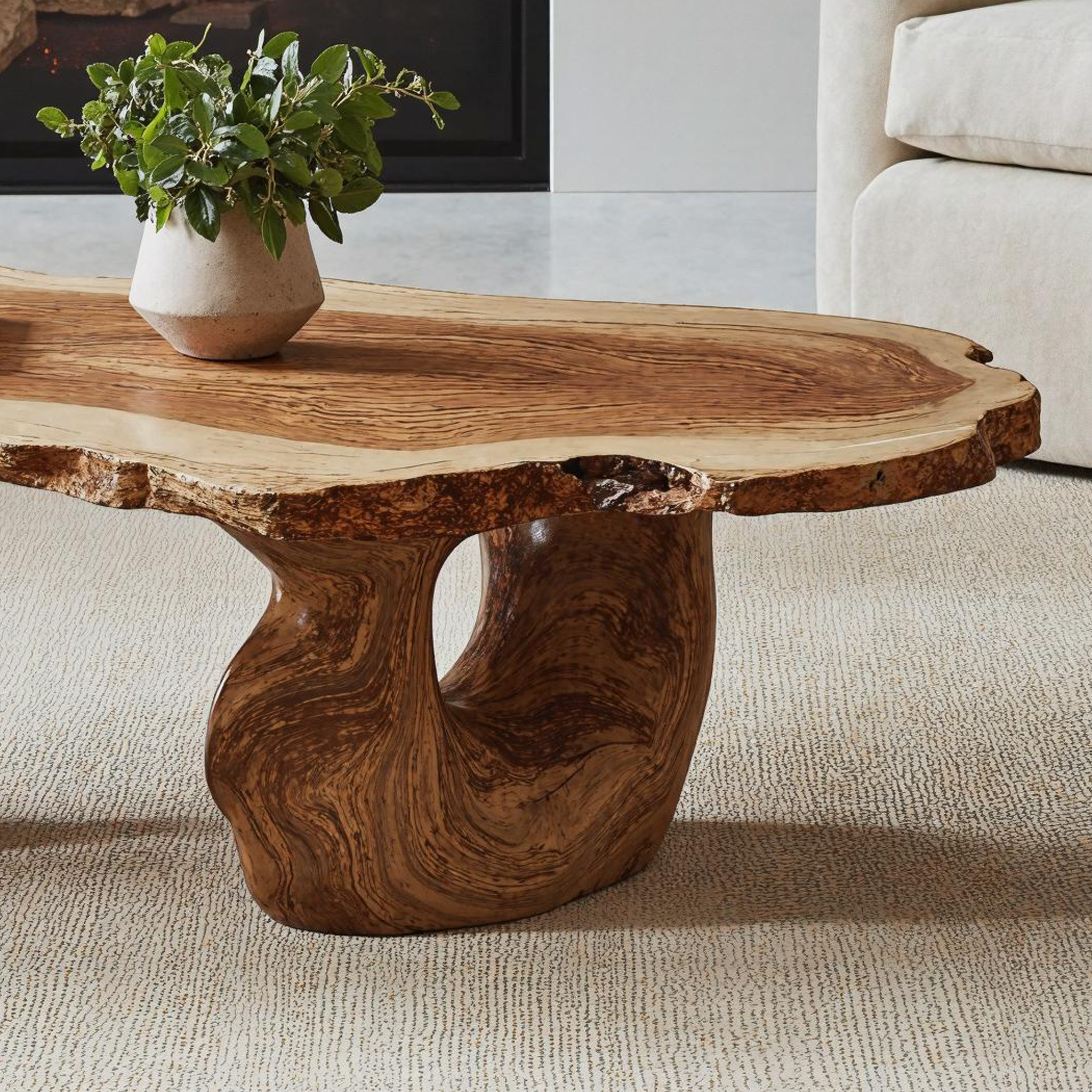 Minimalist Wood Coffee Table For Small Space Living Rooms SILDTCF098