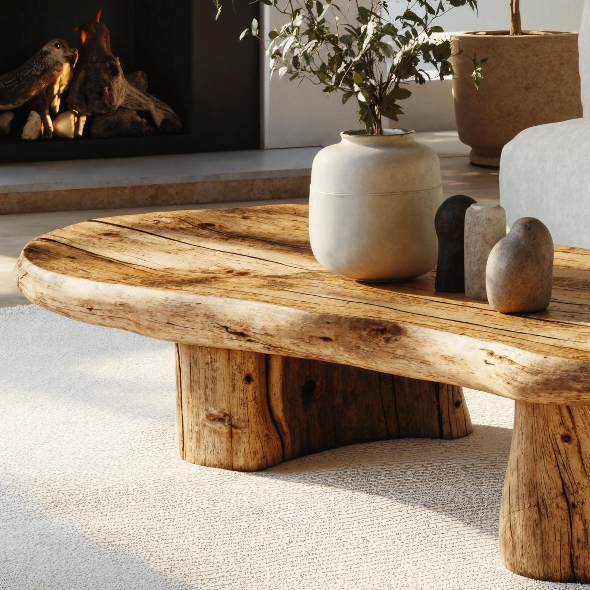 Modern Minimalist Wood Coffee Table For Home SILDTCF089
