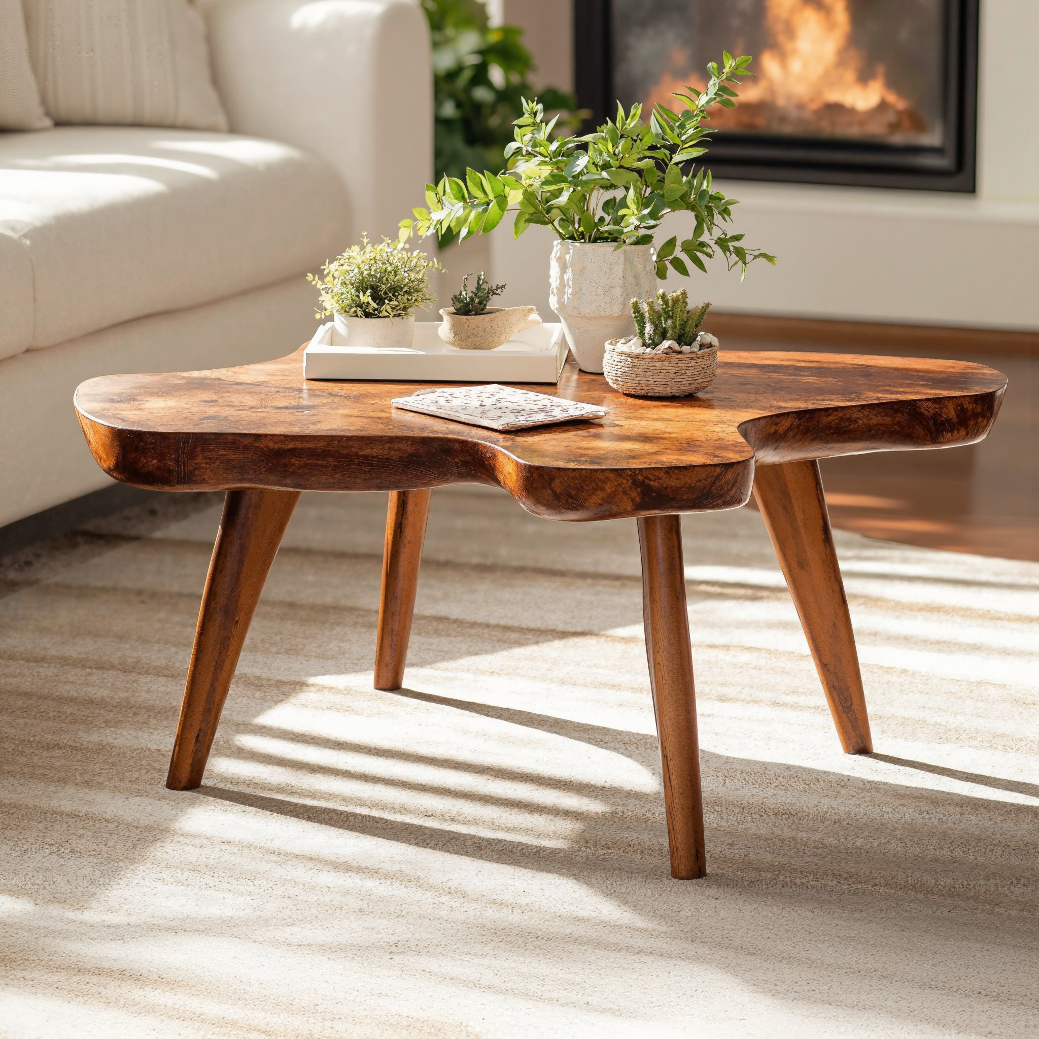 Handcraft Wooden Coffee Table Unique Design SILDTCF065