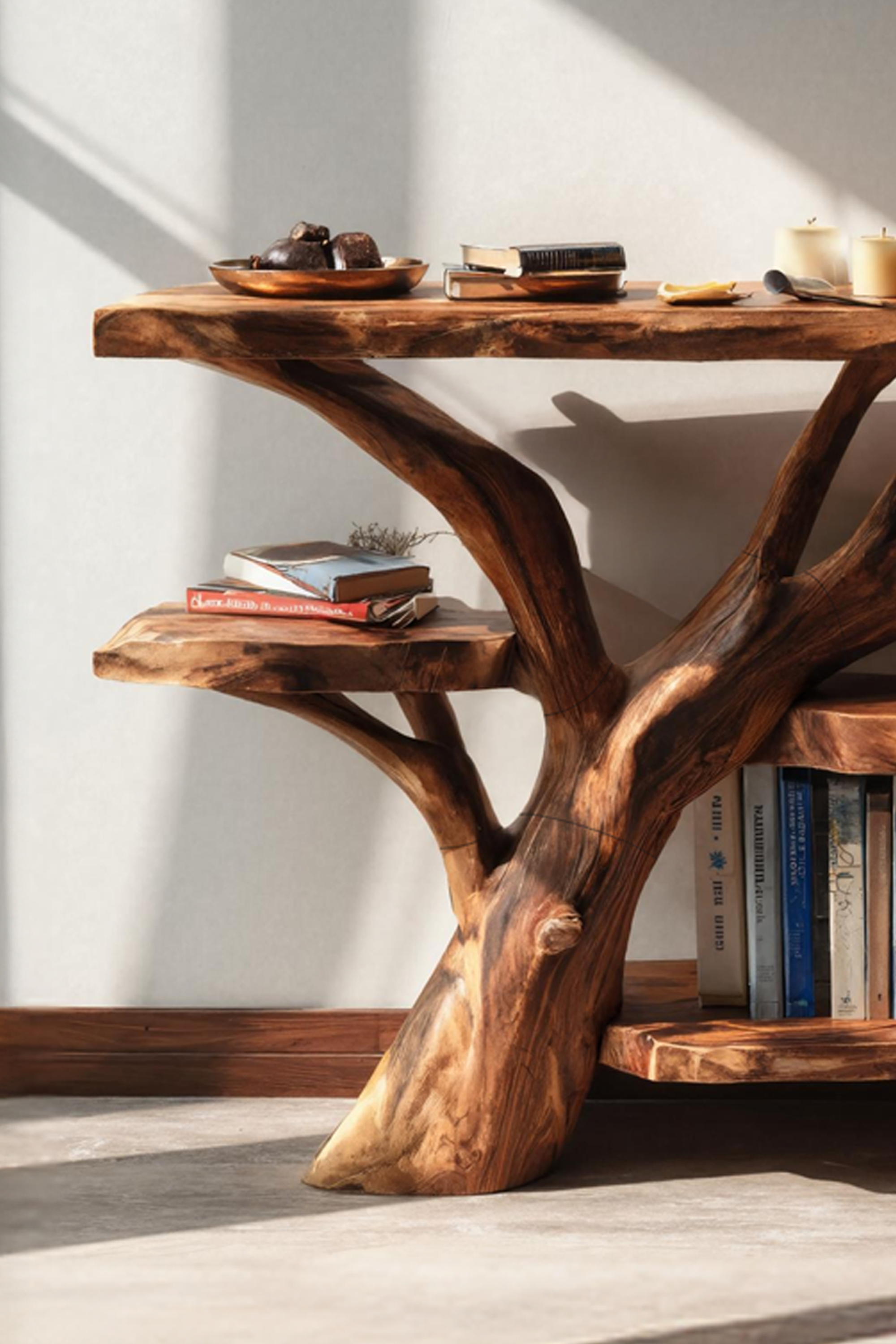 Handcrafted Live Edge Entryway Table For Bedroom Country Home Decoration SILDTTNCS049