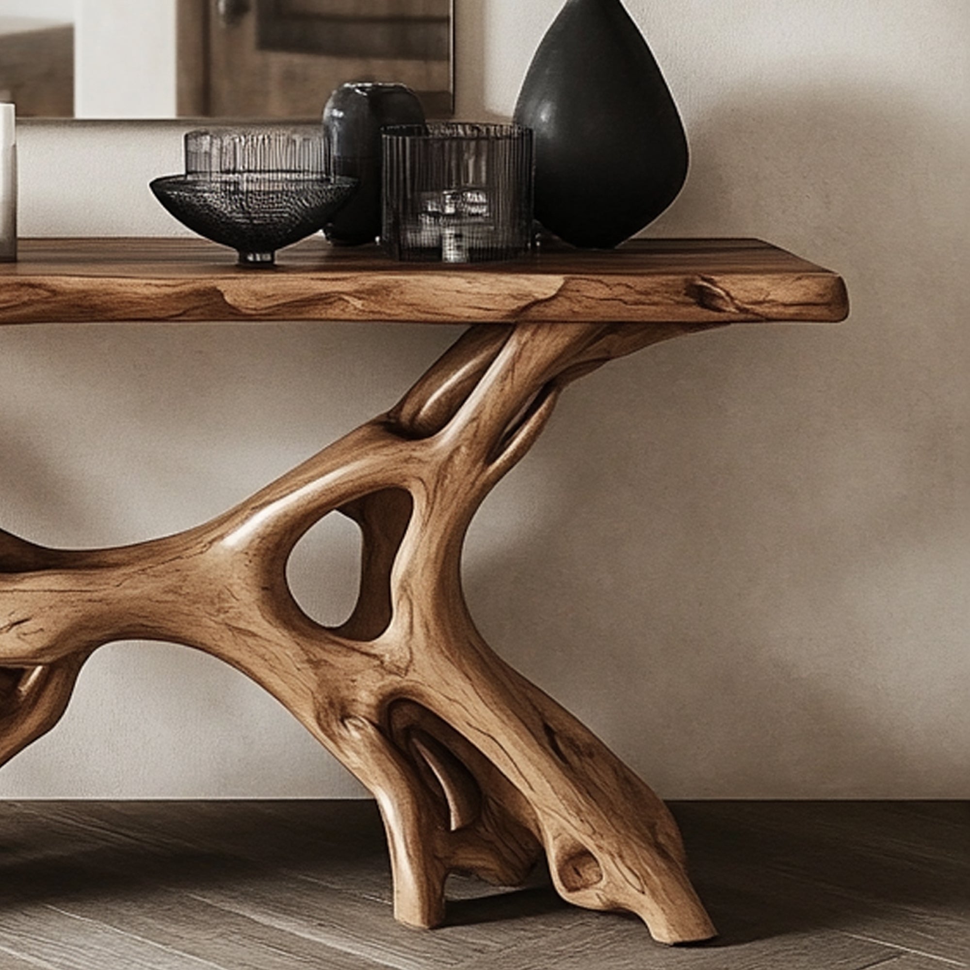 Rustic Console Table Handcrafted SILDTCS043