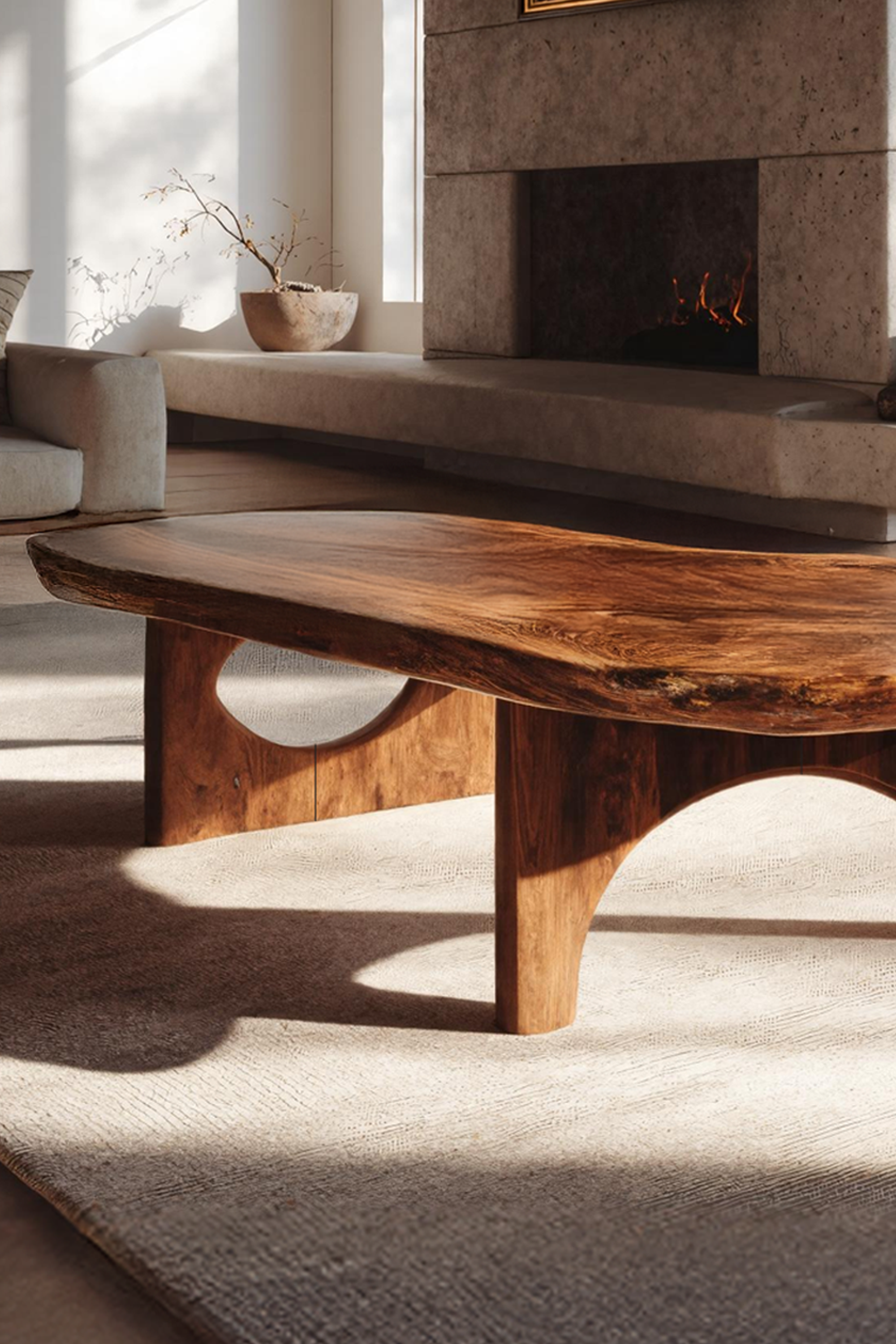 Modern Farmhouse Solid Wood Coffee Table For Living Room Use SILDTTRCF037