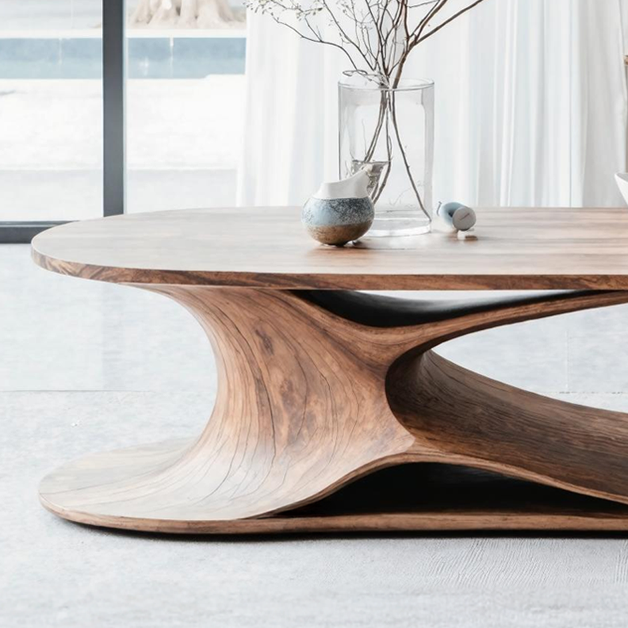 Mid Century Solid Wood Table For Cozy Interiors SILDTTNCF004