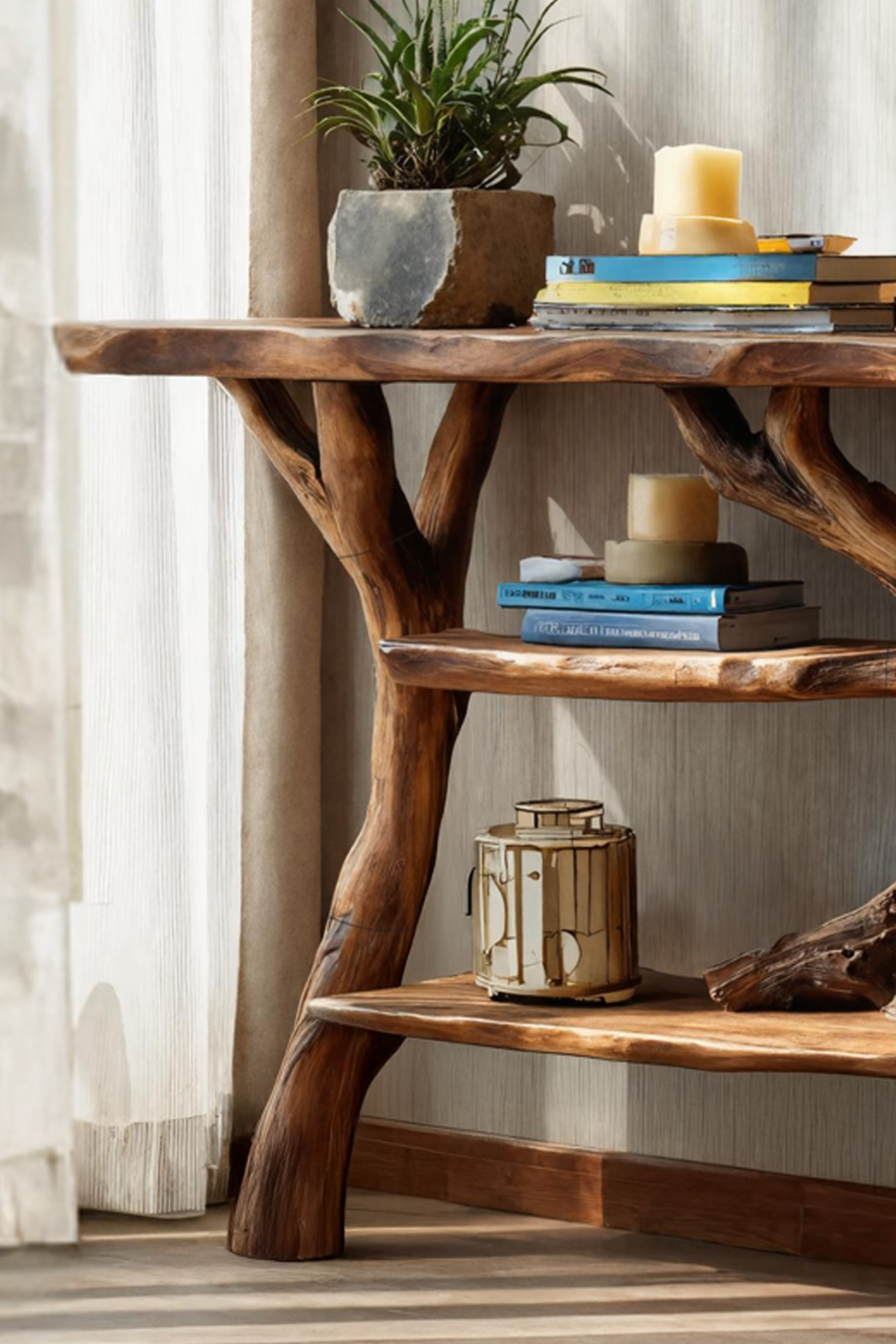 Handcrafted Solid Wood Console Table For Elegant Furniture Home Design SILDTTNCS067