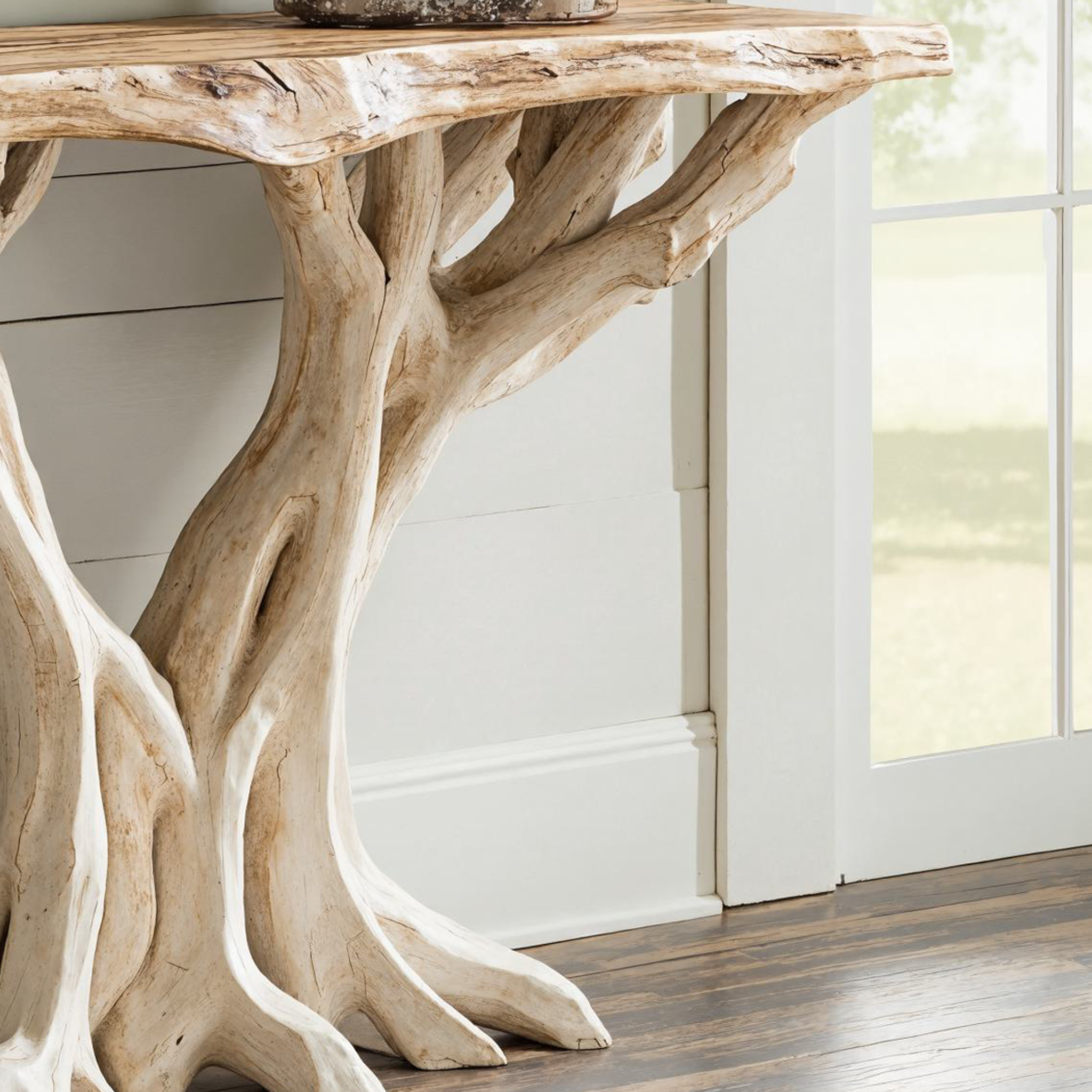 Rustic Farmhouse Wood Console Table For Entryway Organization SILDTCS157