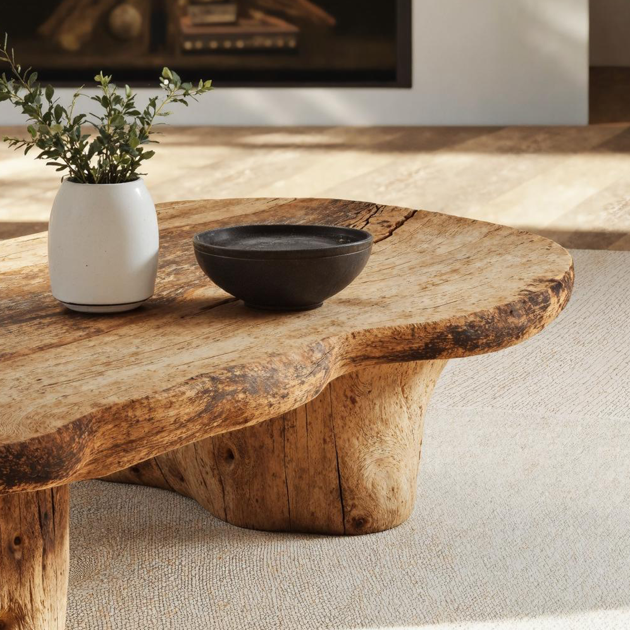 Vintage Style Wooden Coffee Table For Cozy Spaces SILDTCF090