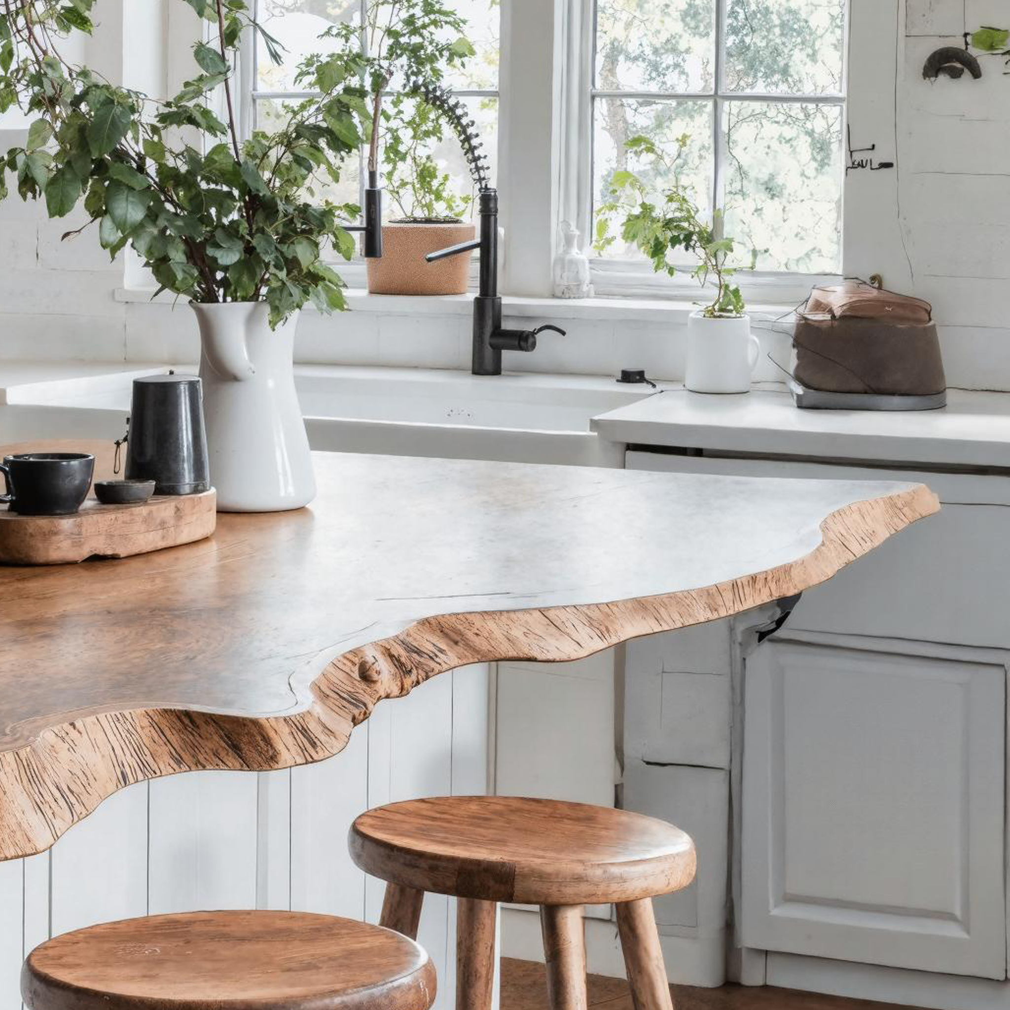 Mid Century Wooden Kitchen Countertop For Elegant Dining Room SILDTKCT001