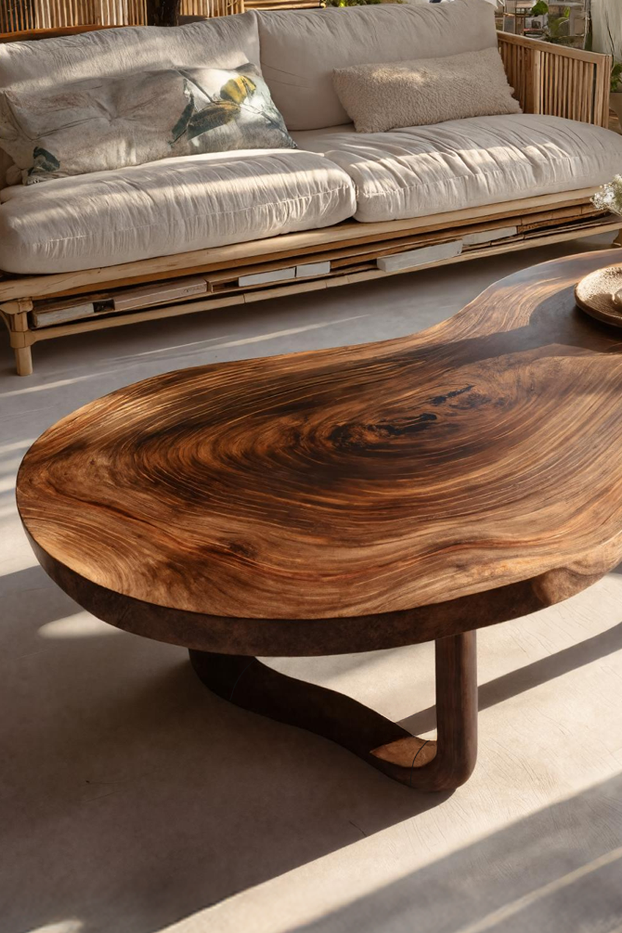 Rustic Wooden Live Edge Coffee Table For Furniture Decor SILDTTRCF031