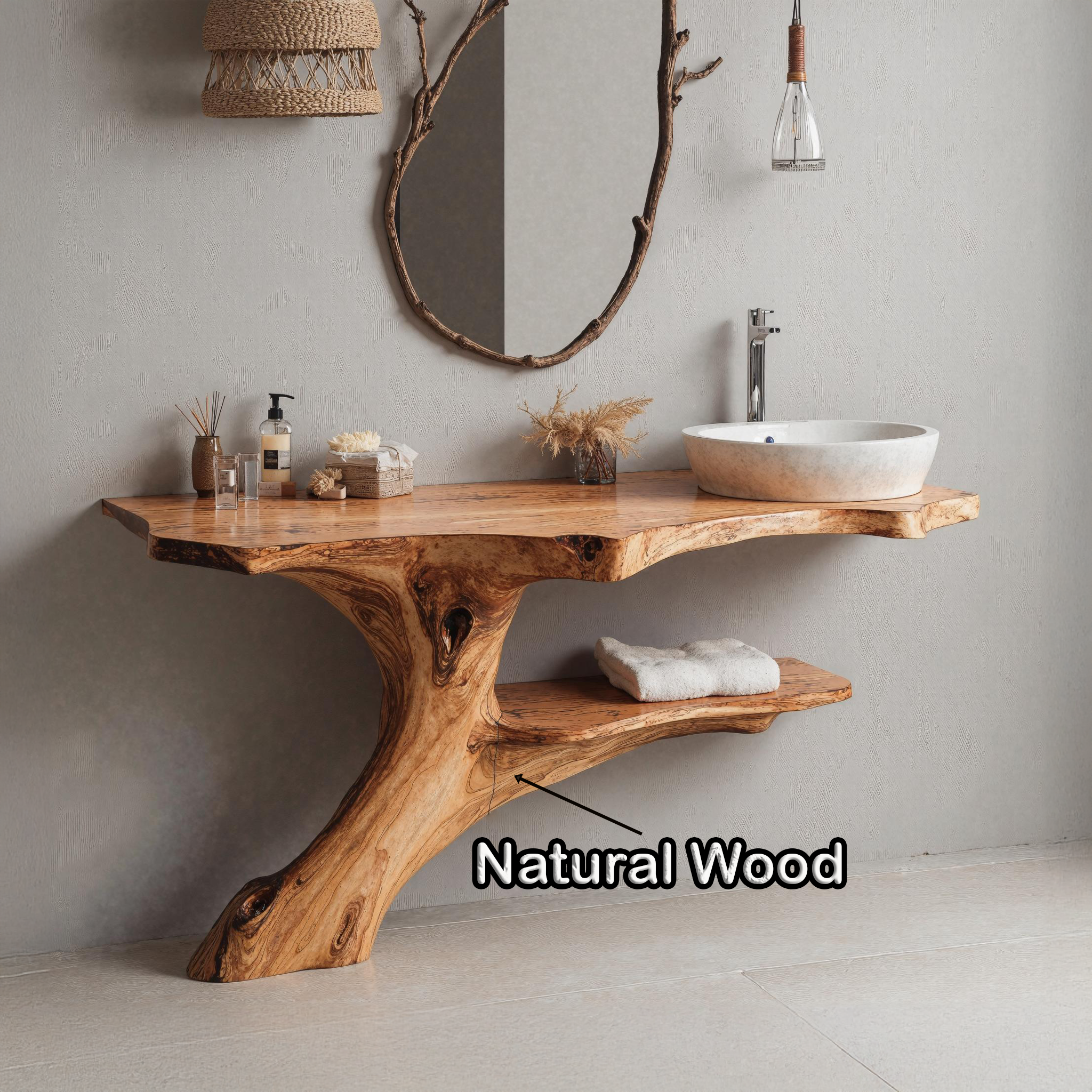 Vintage Inspired Bathroom Vanity With Curved Wood Details SILDTBRV158