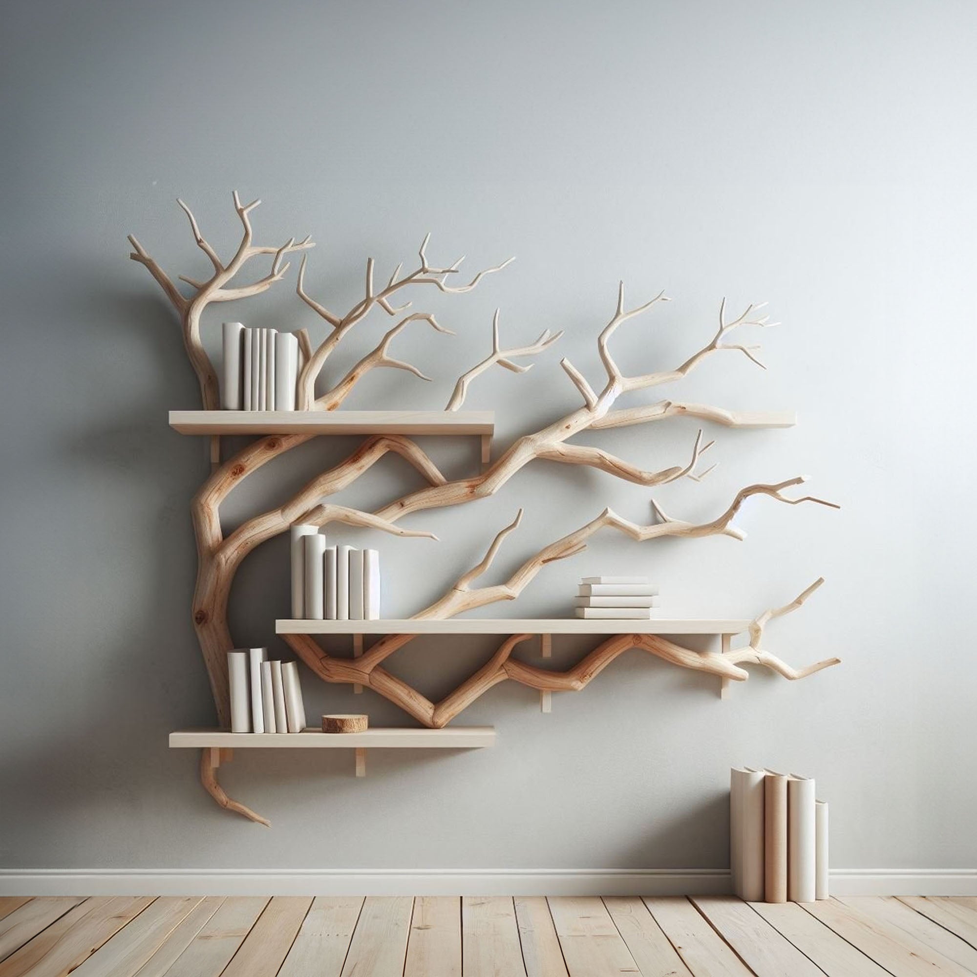 Tree Branch Shelves Driftwood Wall Mounted Floating Shelf SINLTBS008