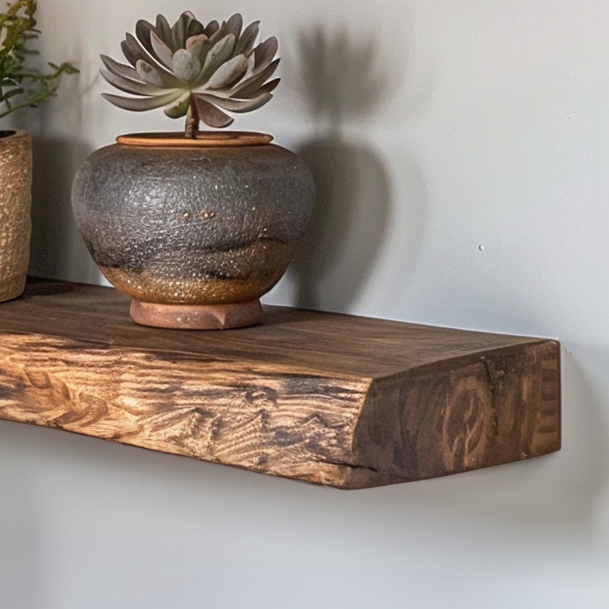 Rustic Floating Shelf Solid Wood SINLFL036