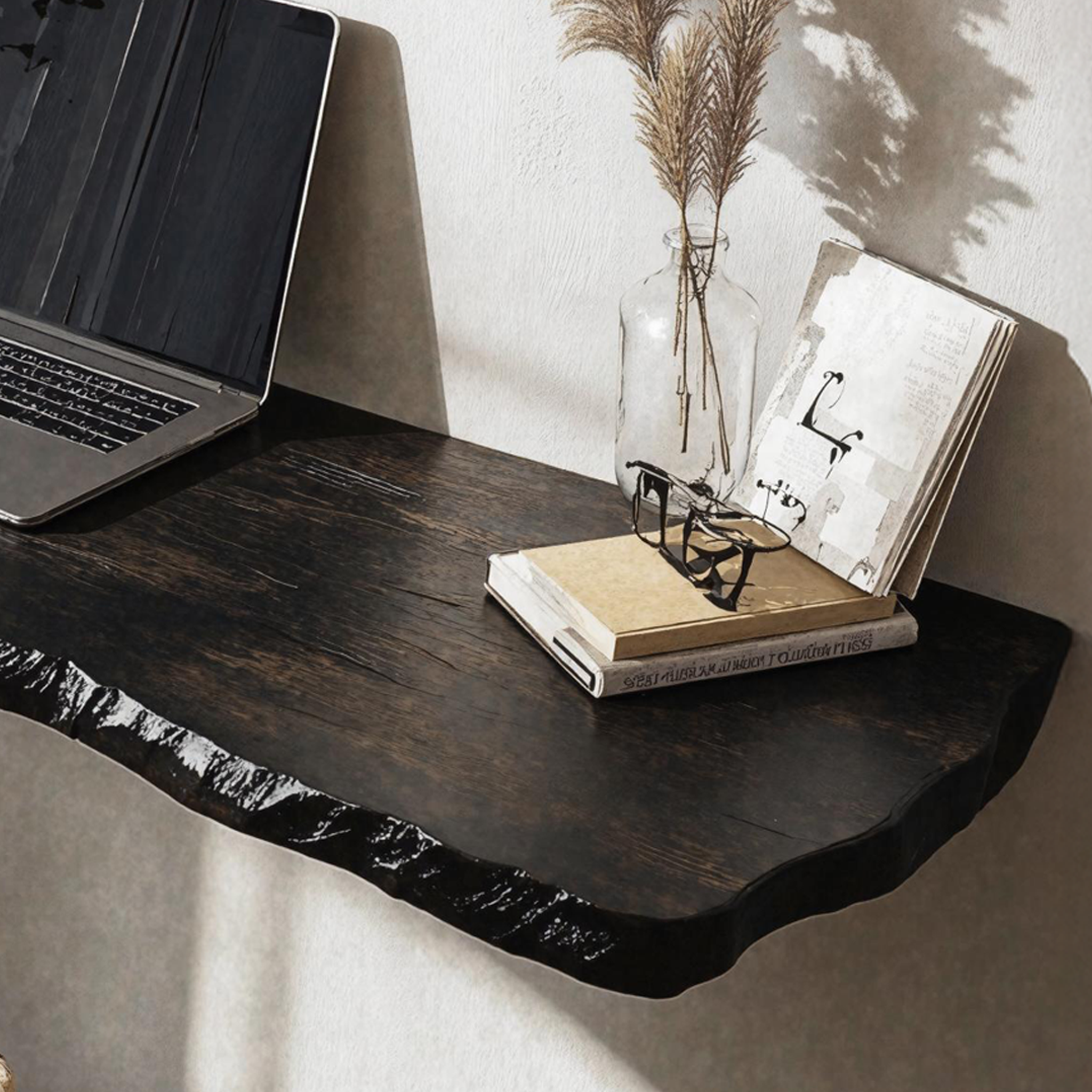 Vintage Wooden Floating Table For Elegant Living Room Setup SILDTFLD012