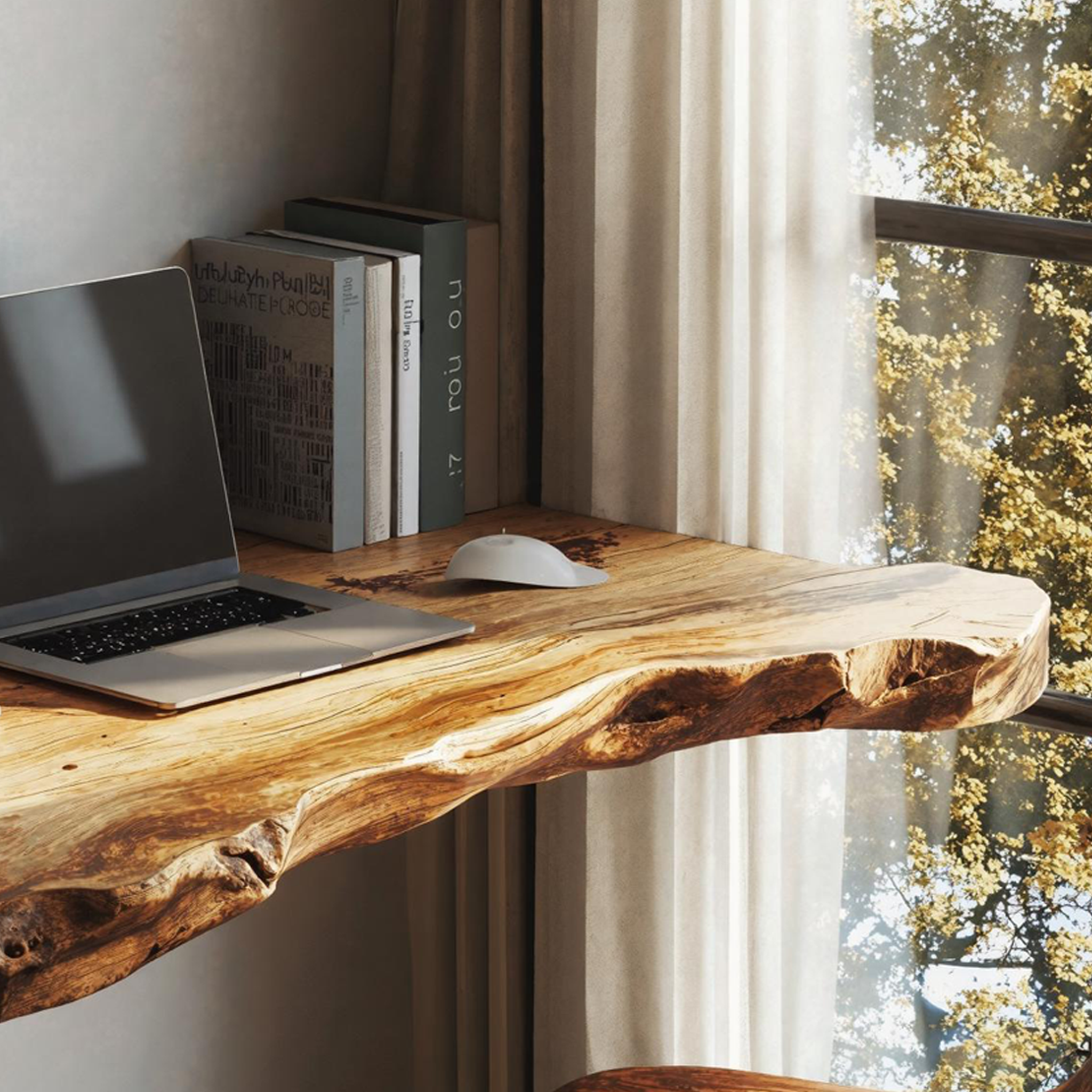 Mid Century Solid Wood Floating Desk For Productivity And Style SILDTFLD025