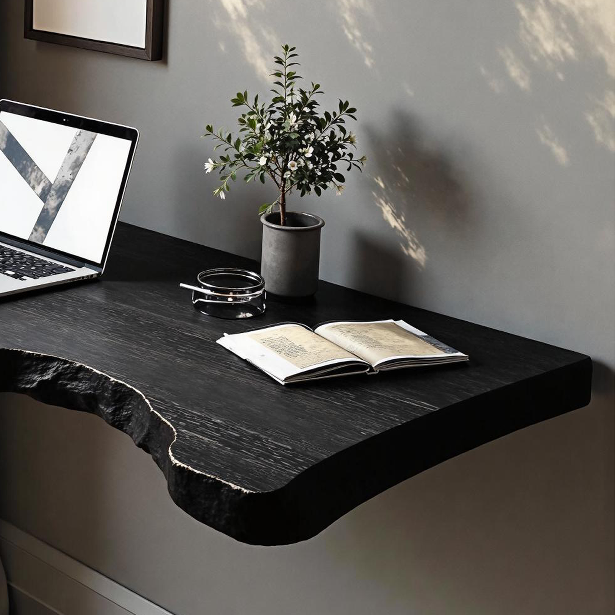 Farmhouse Solid Wood Floating Desk For Living Room Decor SILDTFLD007