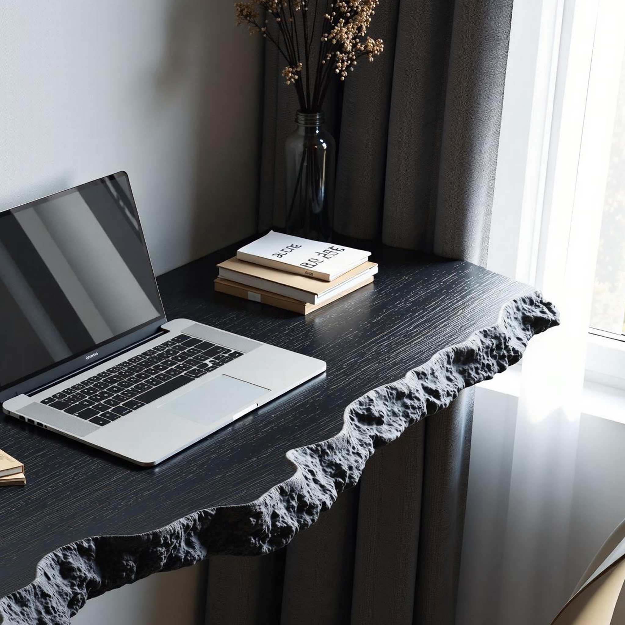 Farmhouse Solid Wood Floating Desk For Minimalist Furniture Decor SILDTFLD011