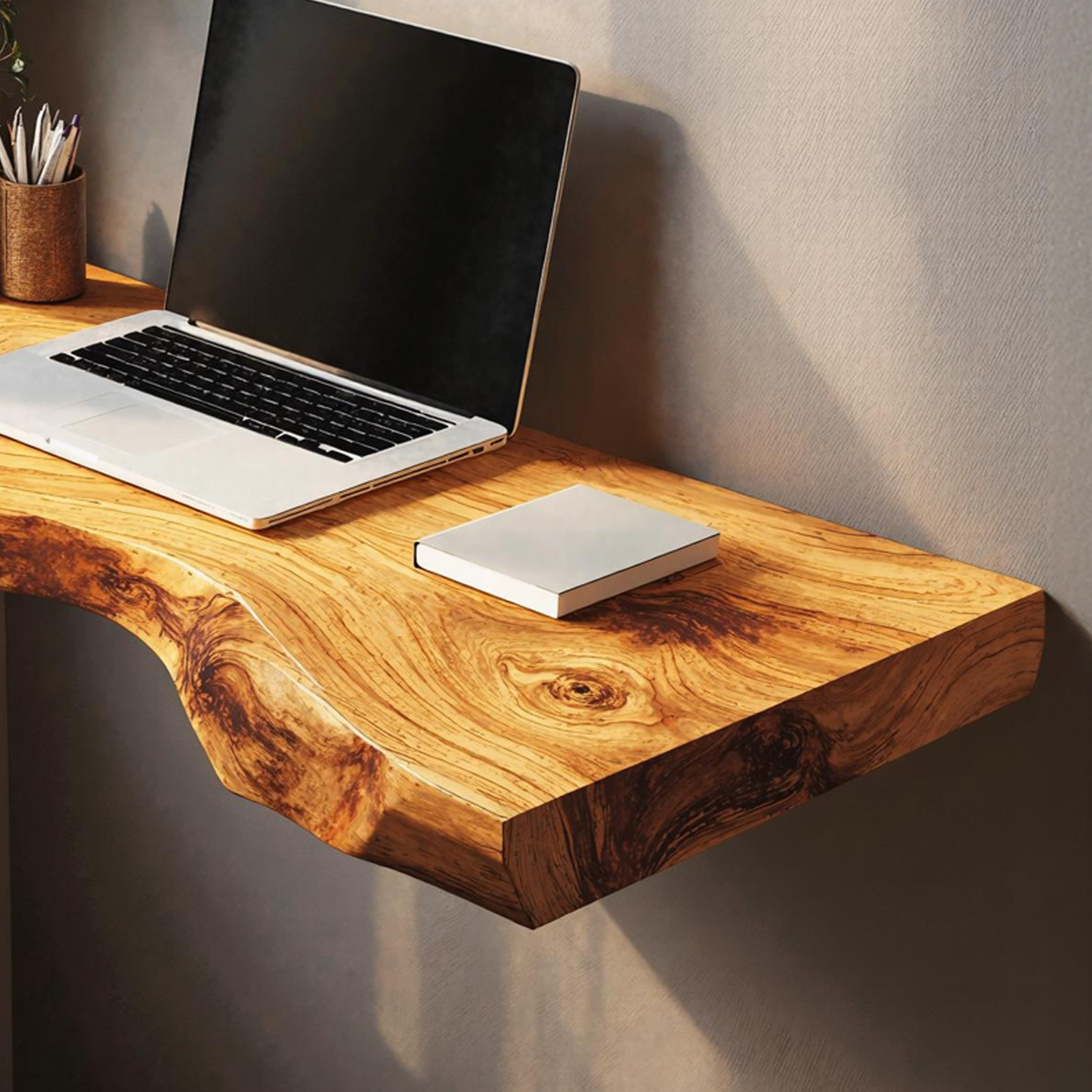 Mid Century Solid Wood Floating Desk For Smart And Elegant Decor SILDTTRFLD008