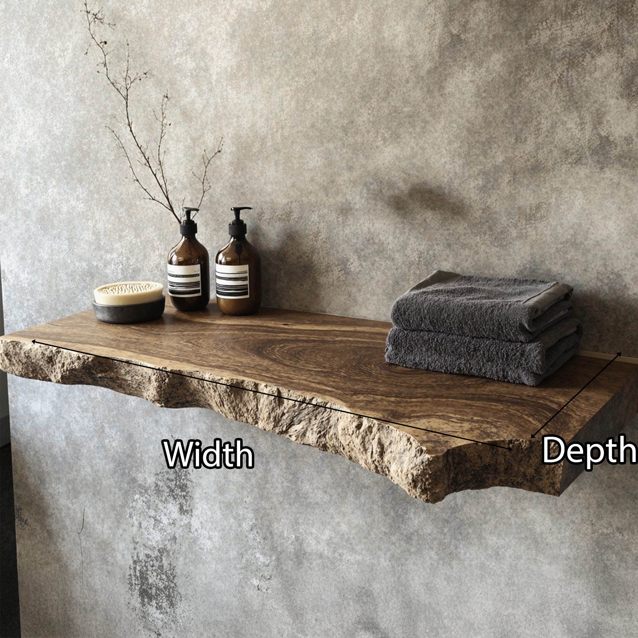 Live Edge Shelves Wall Shelves Living Room Decor SILDTFL048