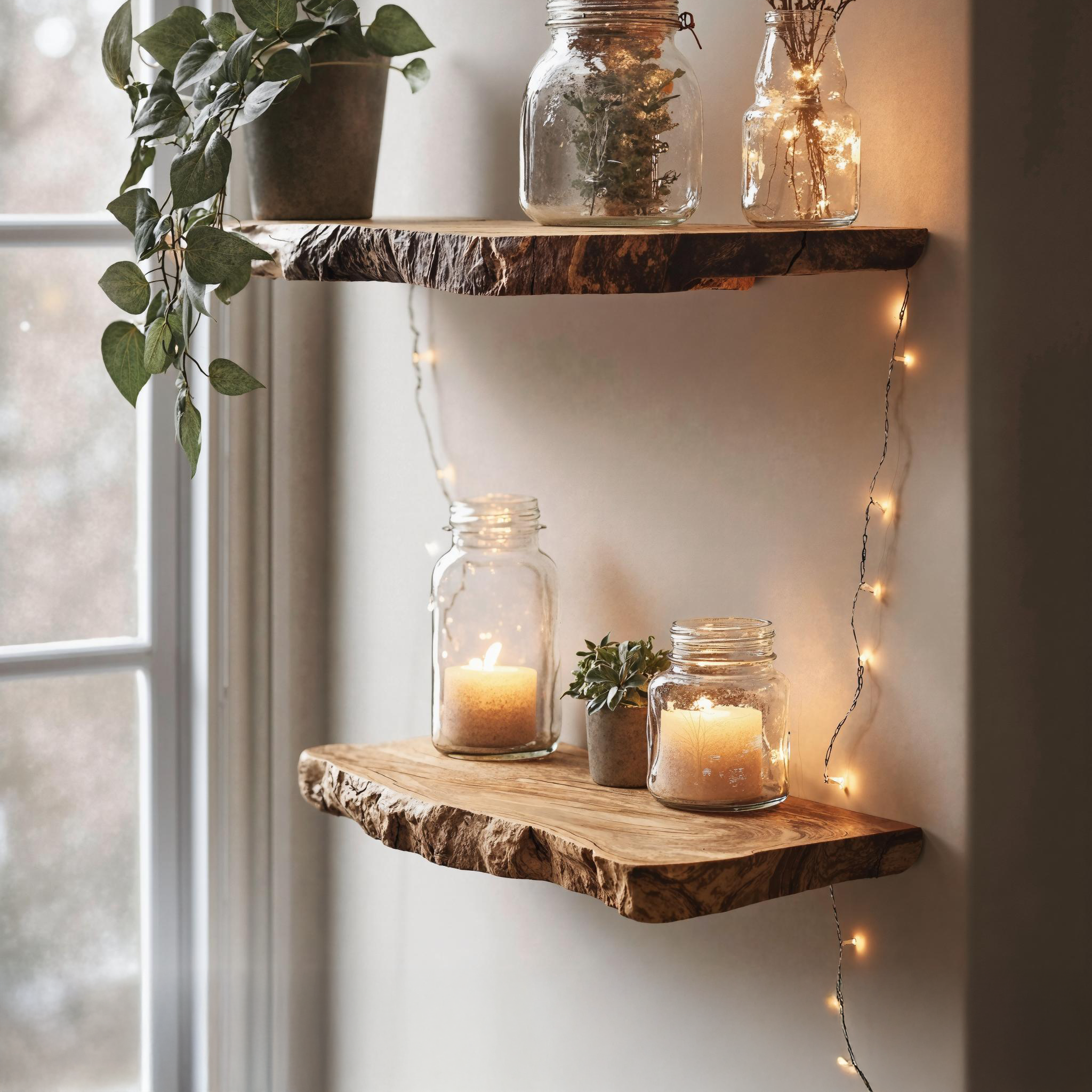 Farmhouse Style Wooden Floating Shelf For Seasonal Display SILDTFL144