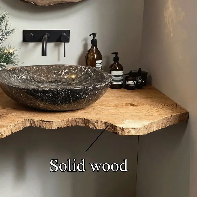 Rustic Vanity Bathroom Shelf Wall Shelf Custom SINLBRV036