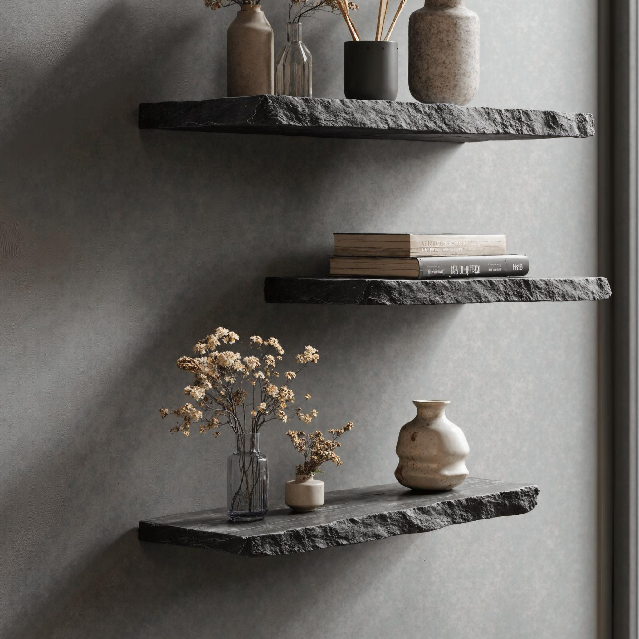 Floating Wall Shelf With Rustic Charm For Seasonal Decor SILDTFL154
