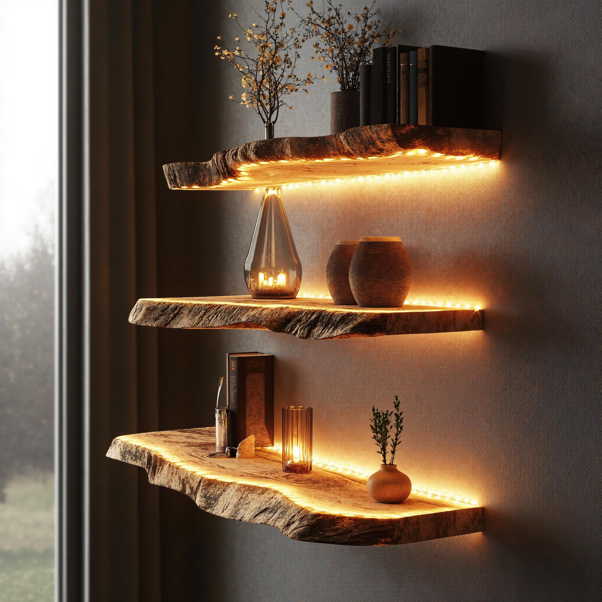 Handcrafted Wooden Floating Shelf For Wall Organization SILDTFL149