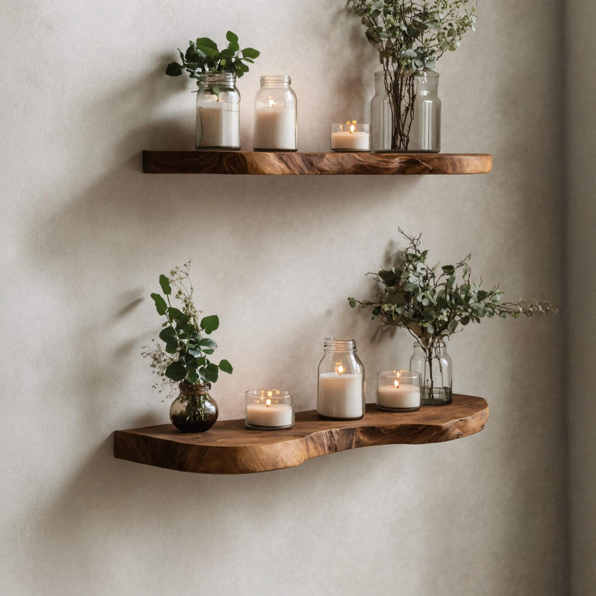 Mid Century Wooden Floating Shelf For Living Room Decor SILDTTNFL001