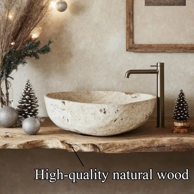 Custom Live Edge Vanity Shelf Custom Floating Shelf Bathroom SINLBRV037