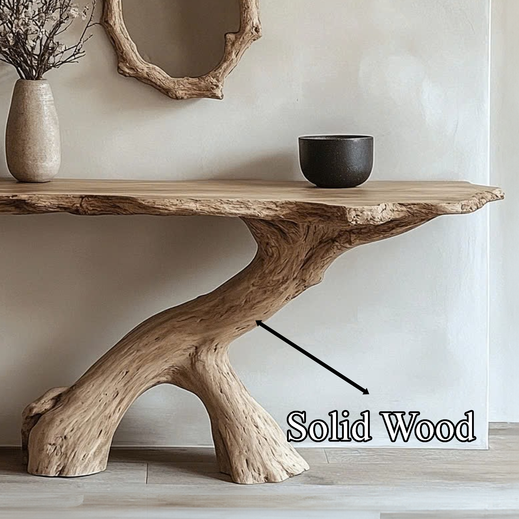 Wood Console Table Rustic Narrow Decor Home Gift SINLCS049