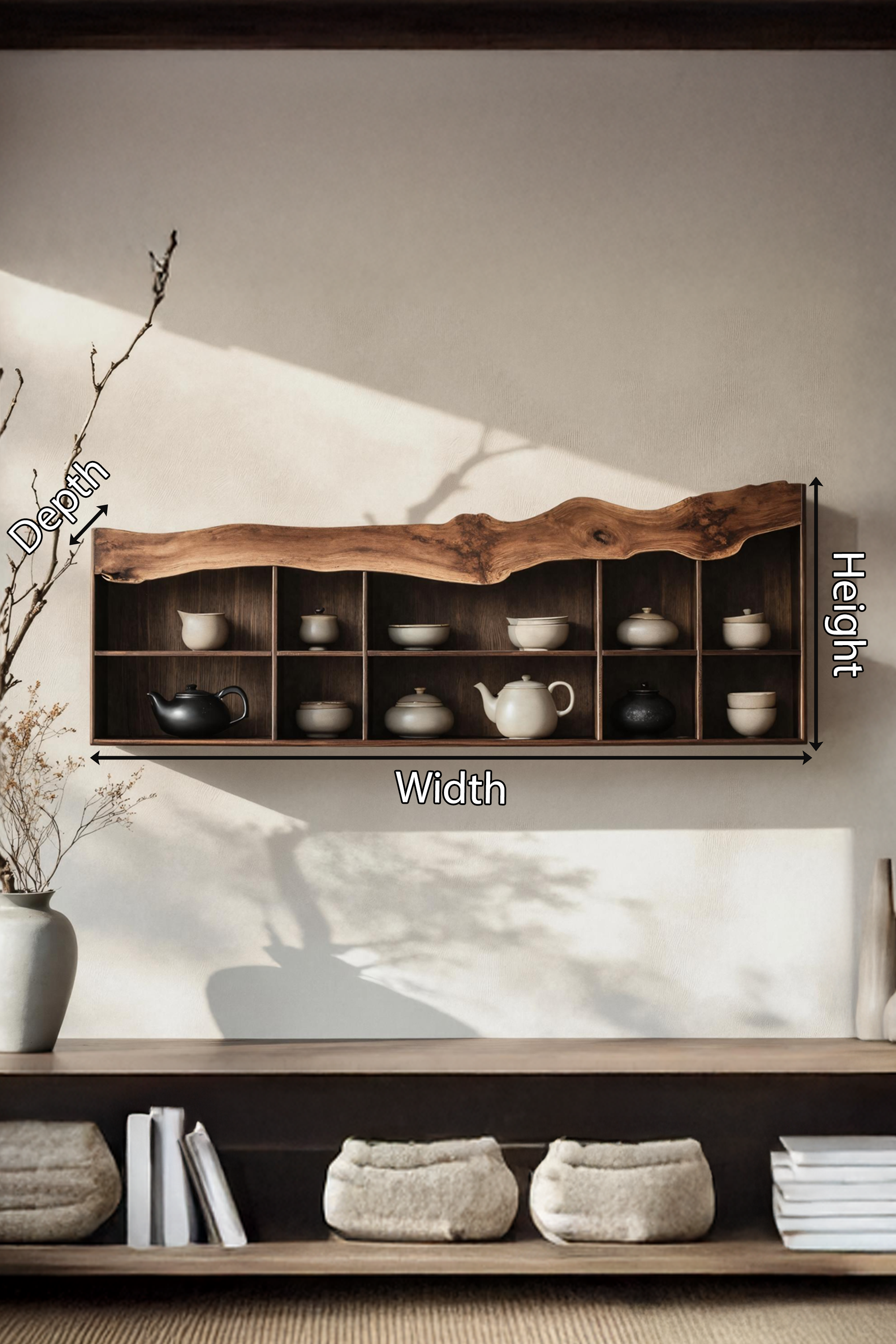 Mid Century Wall Shelf For Bedroom Furniture Decor Style SILDTTNWMS019