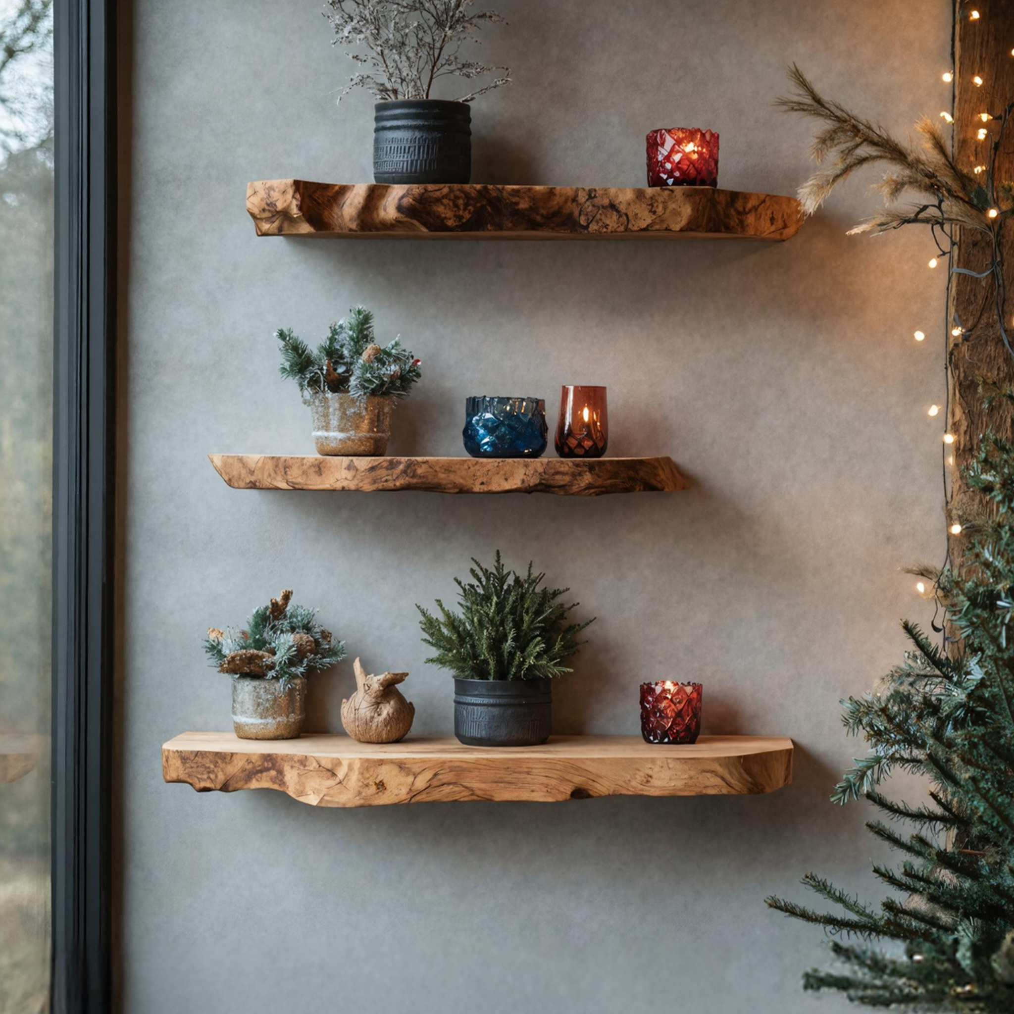 Modern Wooden Floating Shelf For Holiday Furniture Living Room SILDTTNCFL024