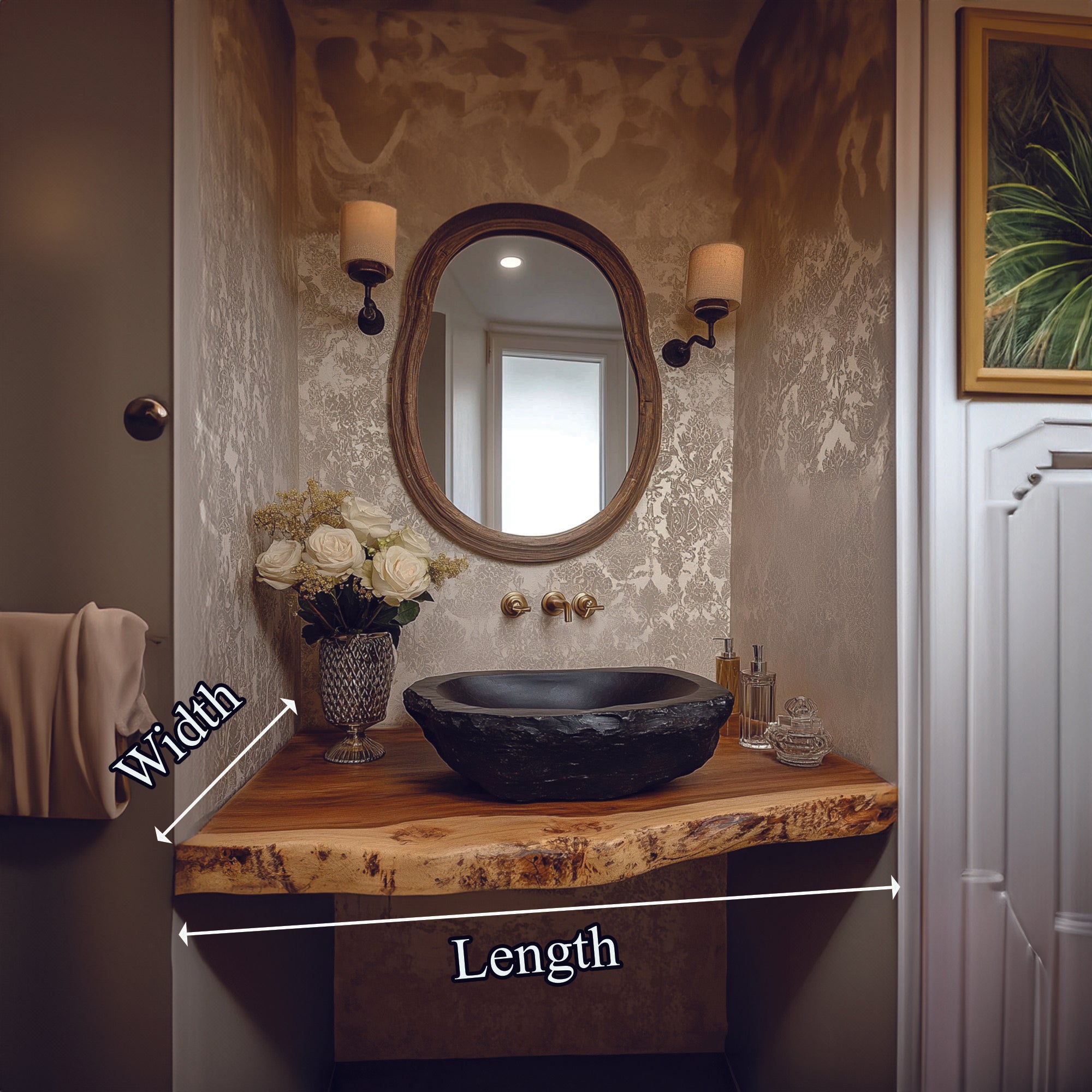 Rustic Traditional Wood Sink Stand Bathroom SINLBRV049