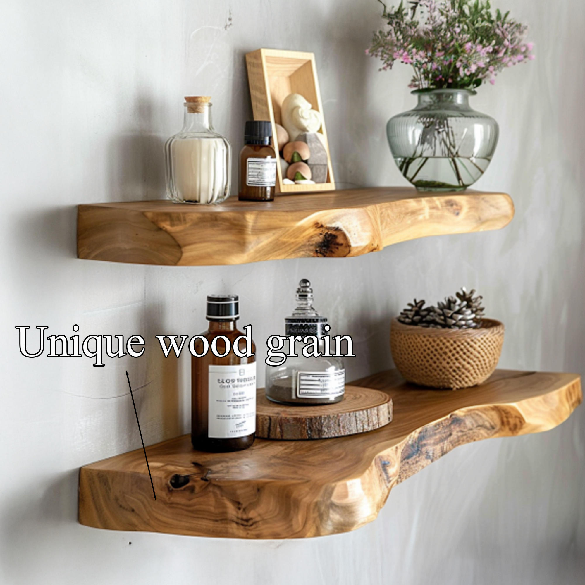 Vintage Floating Shelves Assembly Crafts Custom Decor Home Gift SINLFL060